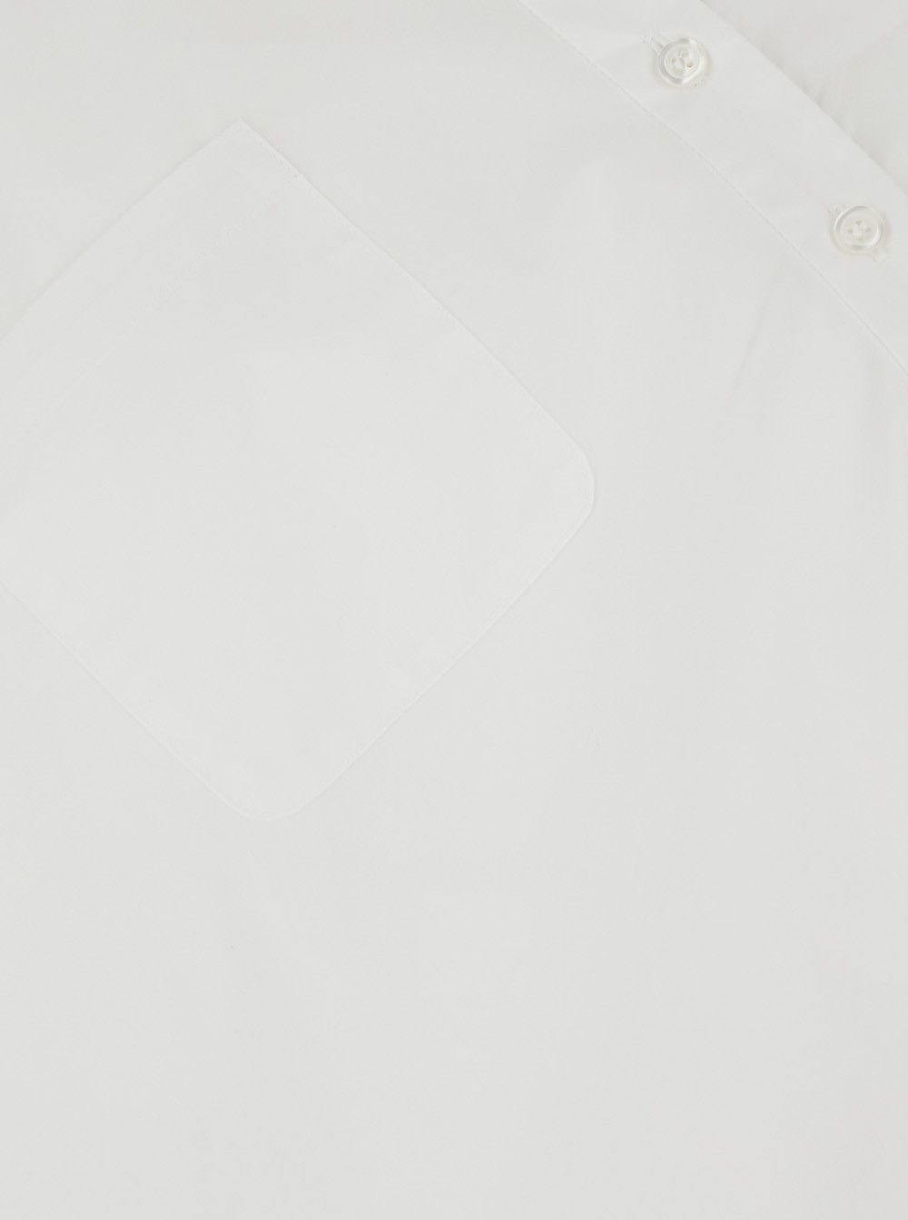 Coperni Shirt 'Heart' with Asymmetrical Buttoning and Chest Pocket in White Cotton for Women Size M / US 6-8 / IT 42-44 - 3 Thumbnail