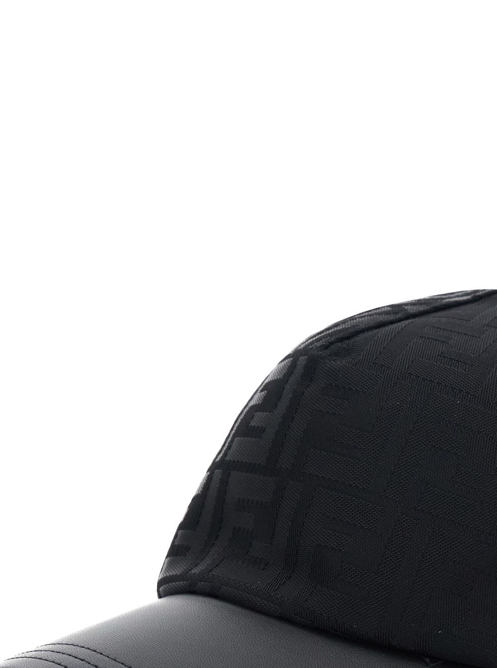 Fendi Black Baseball Cap with Curved Brim in FF Fabric Man Size ONE SIZE - 3 Thumbnail