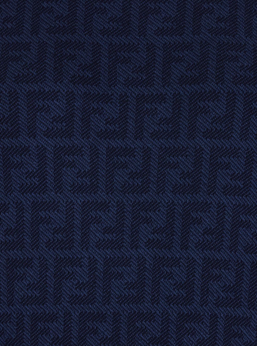 Fendi Blue Crew Neck Sweater with All-Over FF Motif in Wool and Silk for Women Size M / US 6-8 / IT 42-44 - 3 Thumbnail