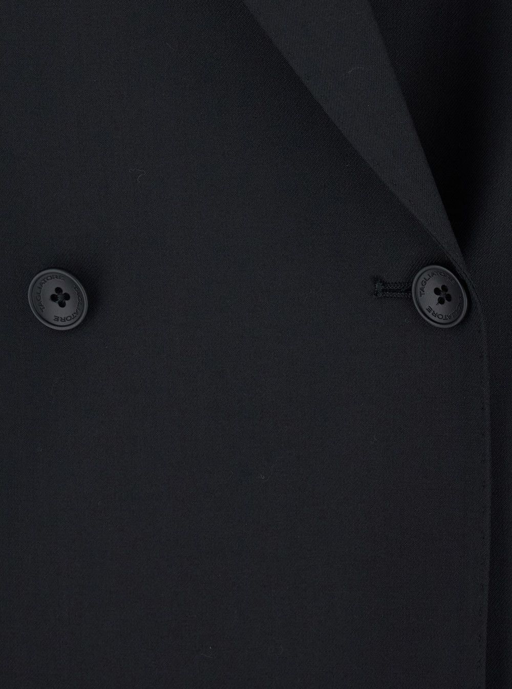Tagliatore Black Double Breasted Jacket with Classic Lapels in Wool Woman Size M / US 6-8 / IT 42-44 - 3 Thumbnail