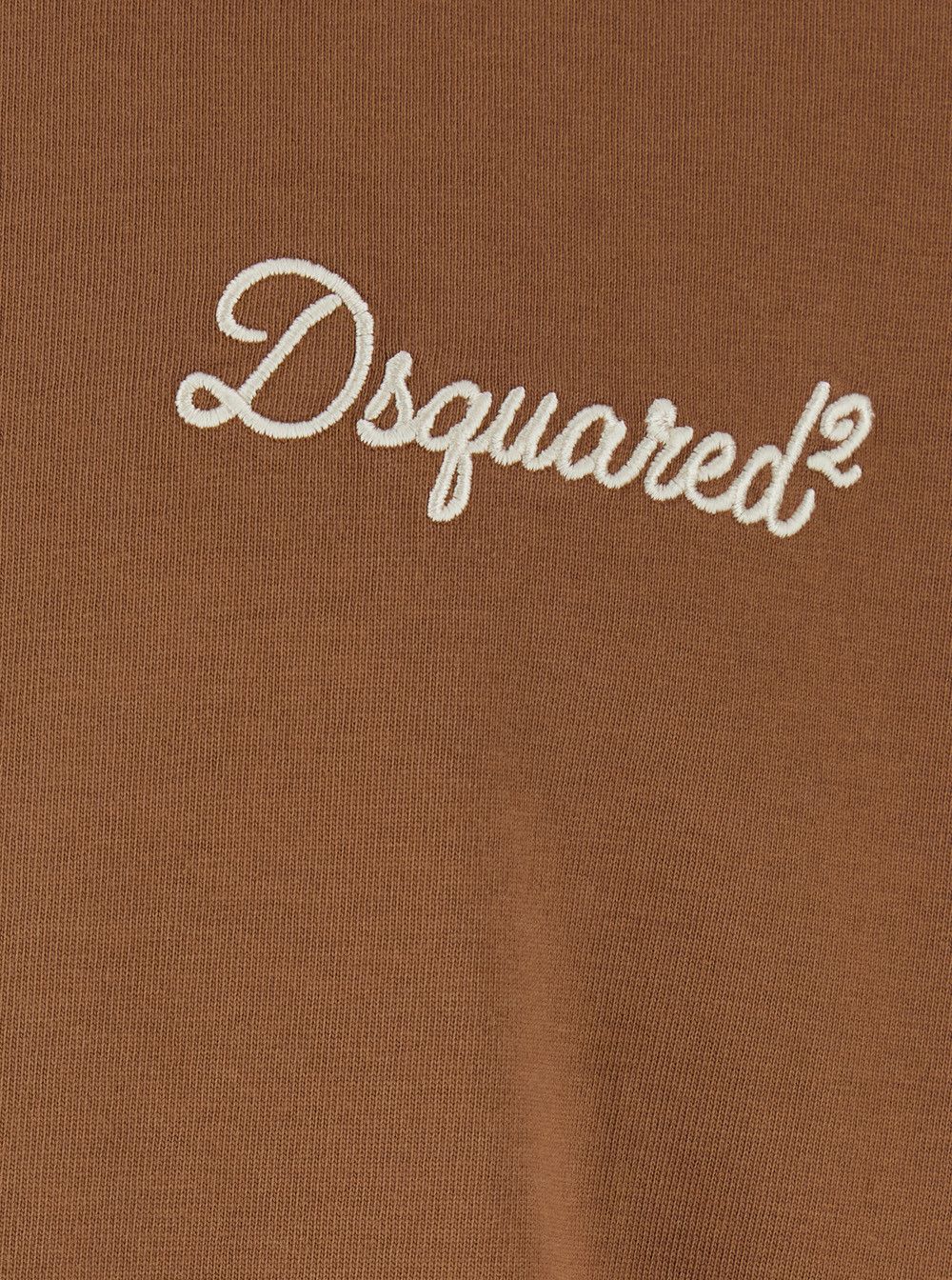 Dsquared2 Brown T-Shirt with Embroidered Logo on the Chest in Cotton Man Size US S / EU 44-46 / 1 - 3 Thumbnail