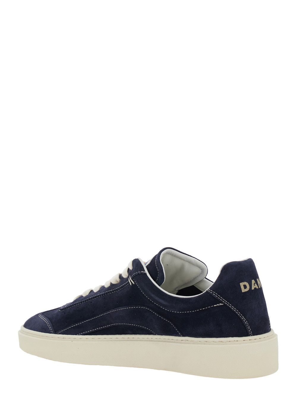 Dsquared2 Low Top Sneaker 'DSQUARED2' with Logo Patch on the Tongue and Lettering Logo on the Heel in Blue Suede for Men Size US 8 / EU 41 - 3 Thumbnail
