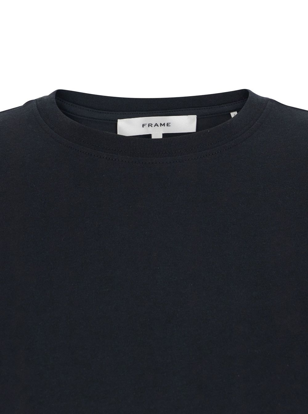 Frame 'The Baby Tee' Black Crewneck T-Shirt in Cotton Woman Size XS / US 0-2 / IT 36-38 - 3 Thumbnail
