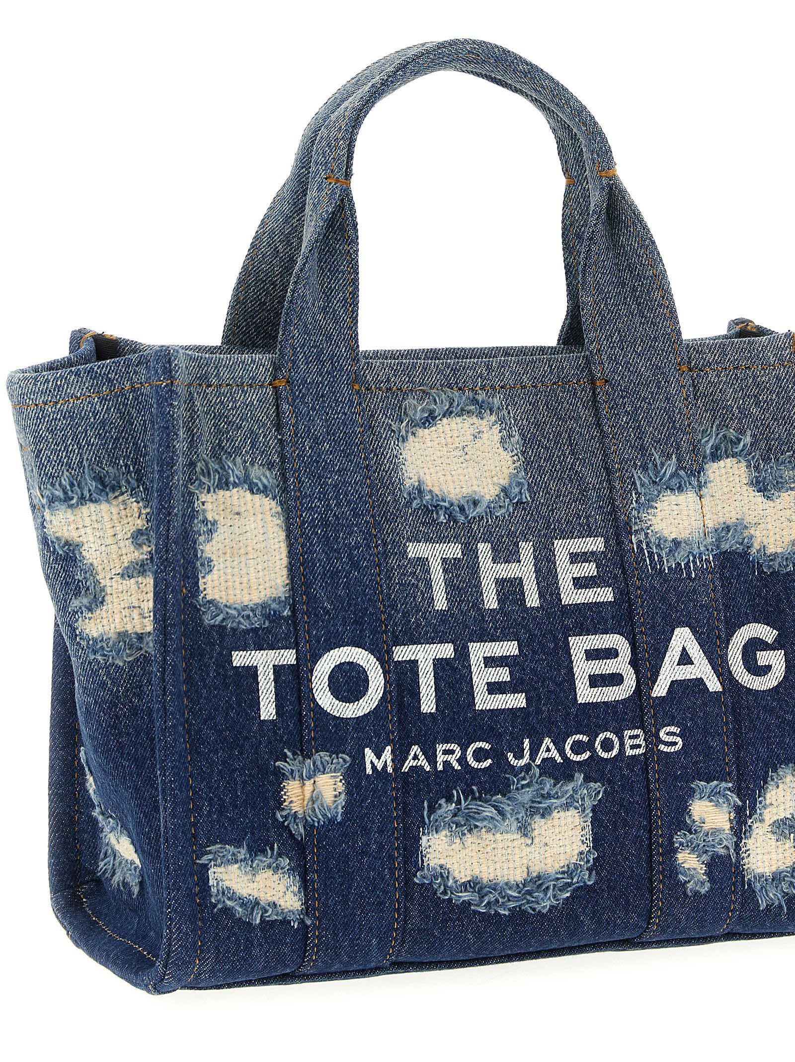 Marc Jacobs 'The Rip And Repair Denim Small Tote' shopping bag Size ONE SIZE - 3 Thumbnail