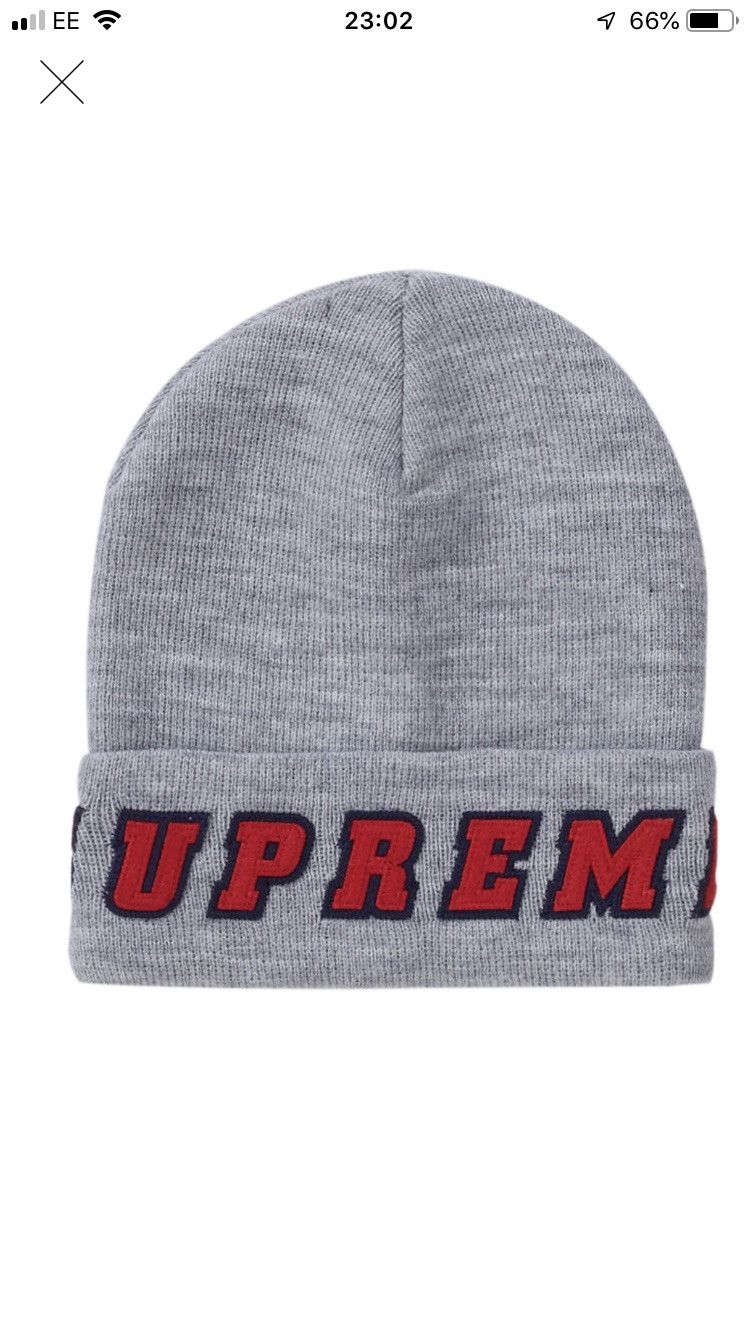 Supreme felt logo beanie online