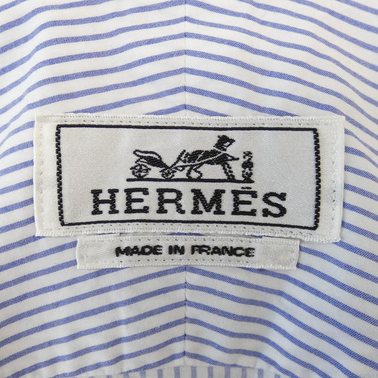 Hermes Hermes Hermes Shirt Cotton Dress Shirt DUTY FREE for USA Size ONE SIZE - 4 Thumbnail