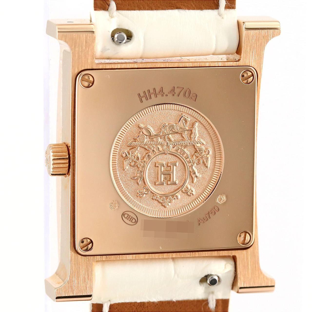 Hermes Hermes Hermes H Watch Au750 Quartz Crocodile skin Quartz DUTY FREE for USA Size ONE SIZE - 5 Thumbnail