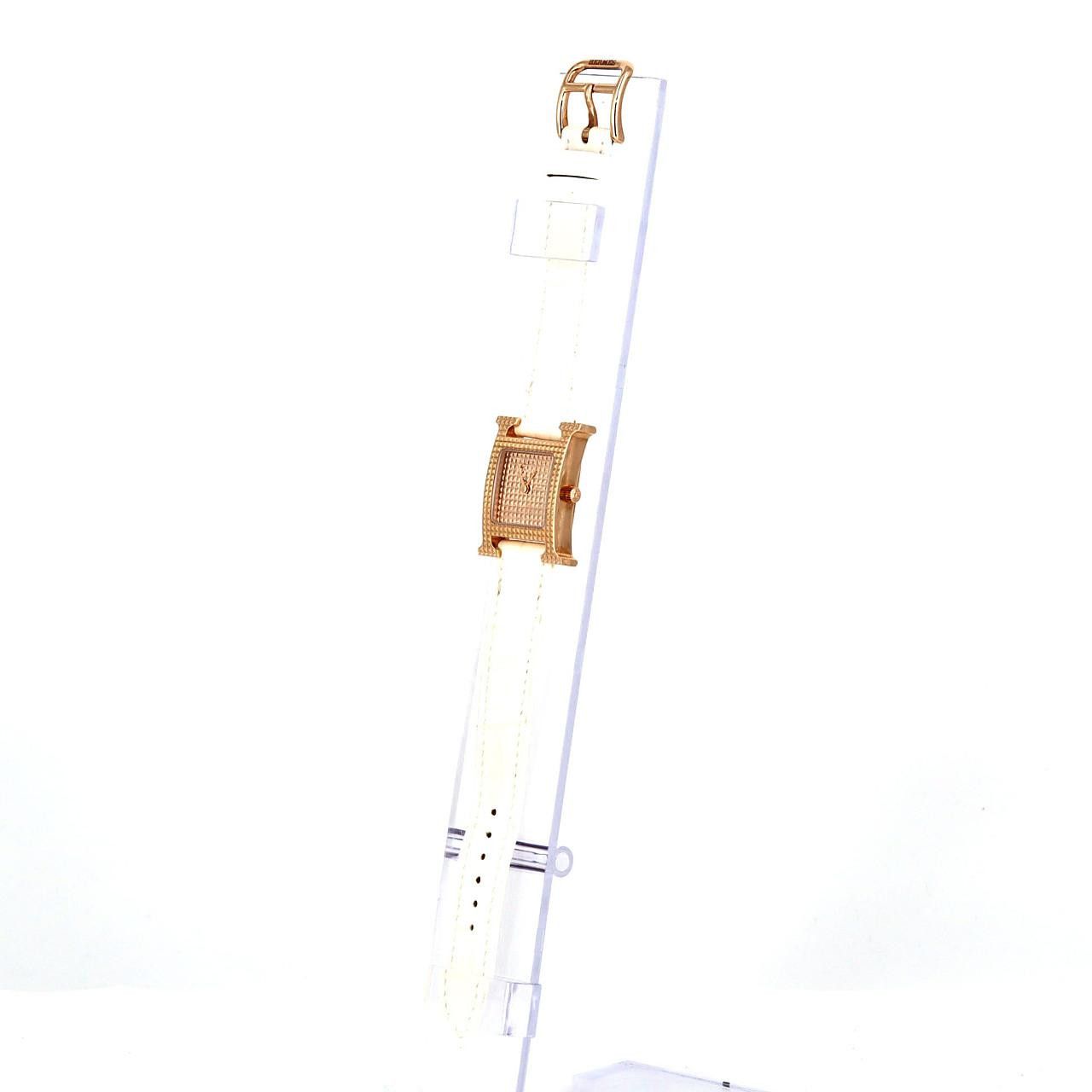 Hermes Hermes Hermes H Watch Au750 Quartz Crocodile skin Quartz DUTY FREE for USA Size ONE SIZE - 2 Thumbnail