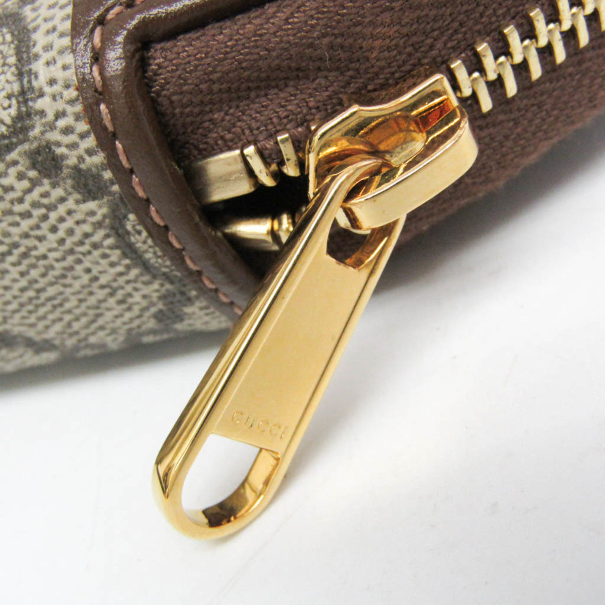 Gucci Gucci GG Supreme Horsebit 1955 622040 Women's Leather,PVC Coin Purse/coin Case Beige,Brown Size ONE SIZE - 6 Thumbnail