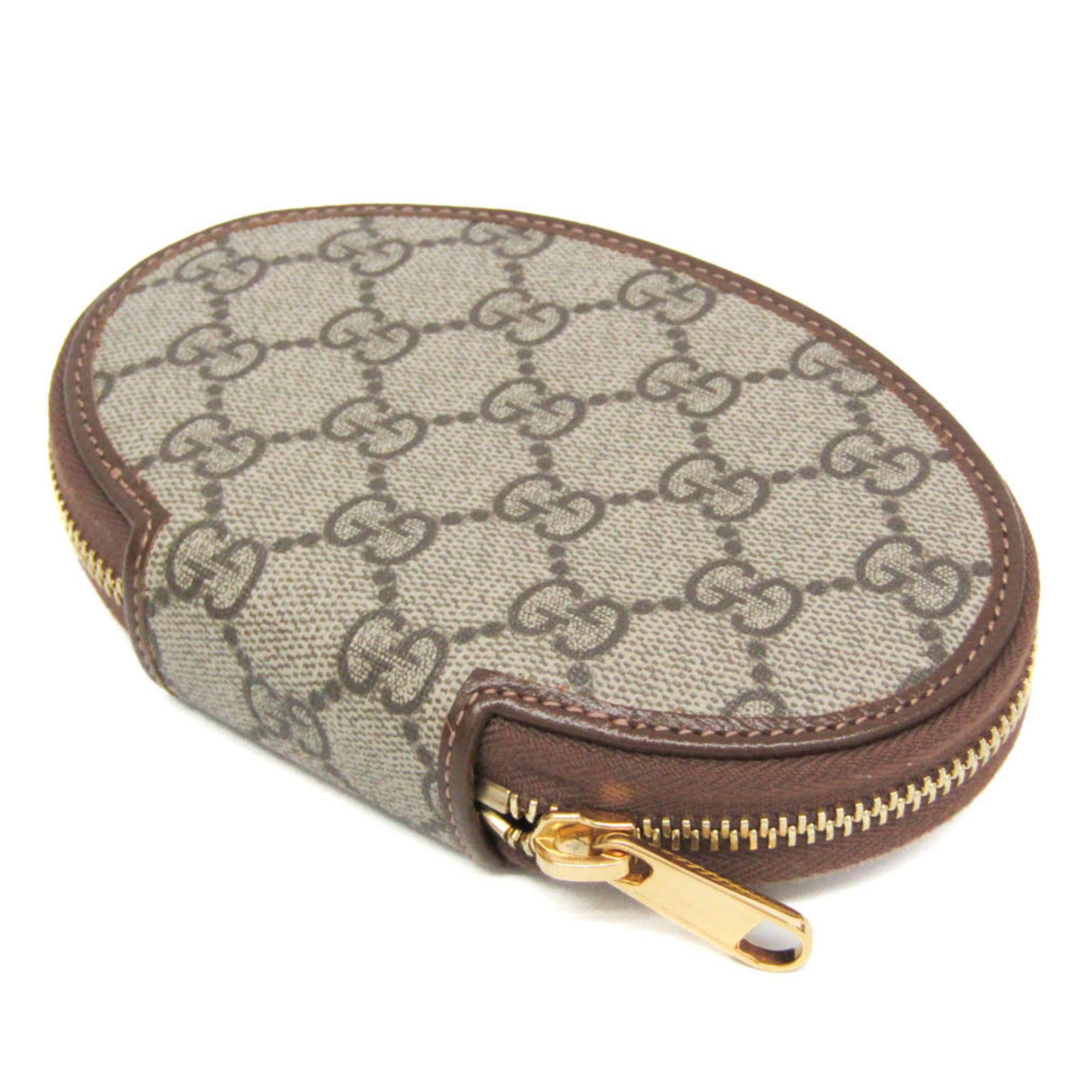 Gucci Gucci GG Supreme Horsebit 1955 622040 Women's Leather,PVC Coin Purse/coin Case Beige,Brown Size ONE SIZE - 3 Thumbnail
