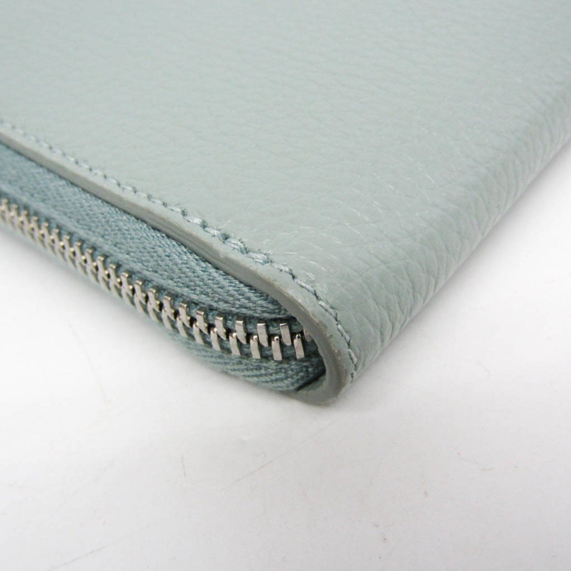 Salvatore Ferragamo Salvatore Ferragamo Gancini 22 0405 Women's Leather Long Wallet (bi-fold) Light Green Size ONE SIZE - 6 Thumbnail