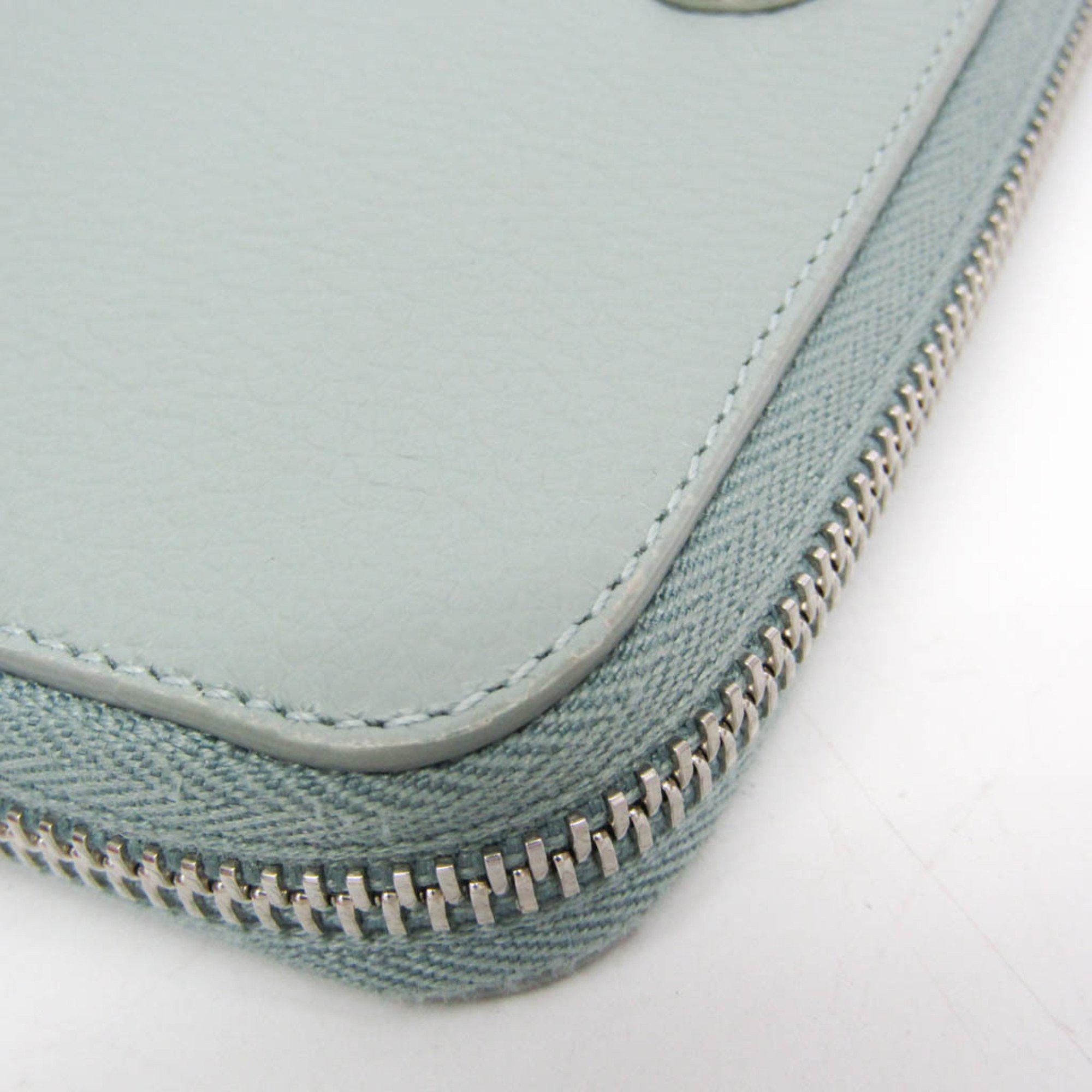 Salvatore Ferragamo Salvatore Ferragamo Gancini 22 0405 Women's Leather Long Wallet (bi-fold) Light Green Size ONE SIZE - 10 Thumbnail