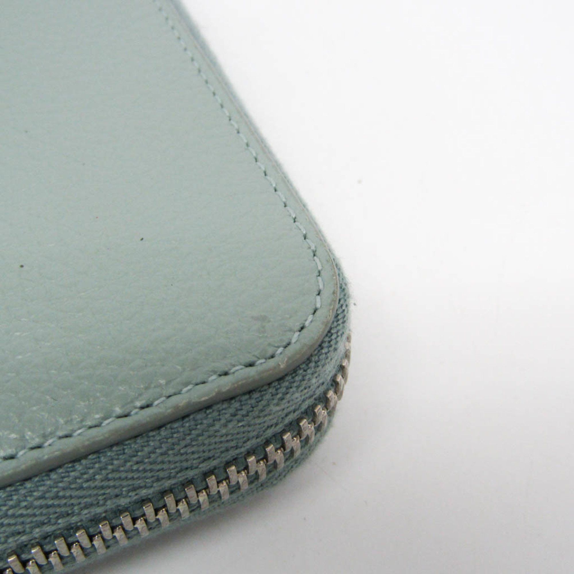 Salvatore Ferragamo Salvatore Ferragamo Gancini 22 0405 Women's Leather Long Wallet (bi-fold) Light Green Size ONE SIZE - 11 Thumbnail