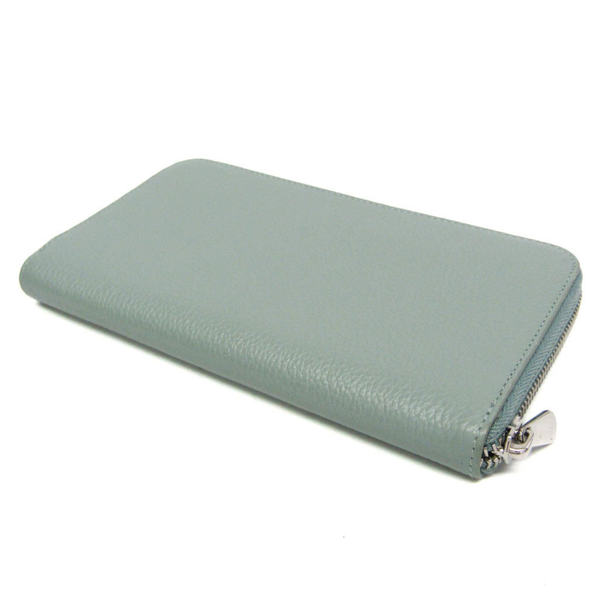 Salvatore Ferragamo Salvatore Ferragamo Gancini 22 0405 Women's Leather Long Wallet (bi-fold) Light Green Size ONE SIZE - 3 Thumbnail
