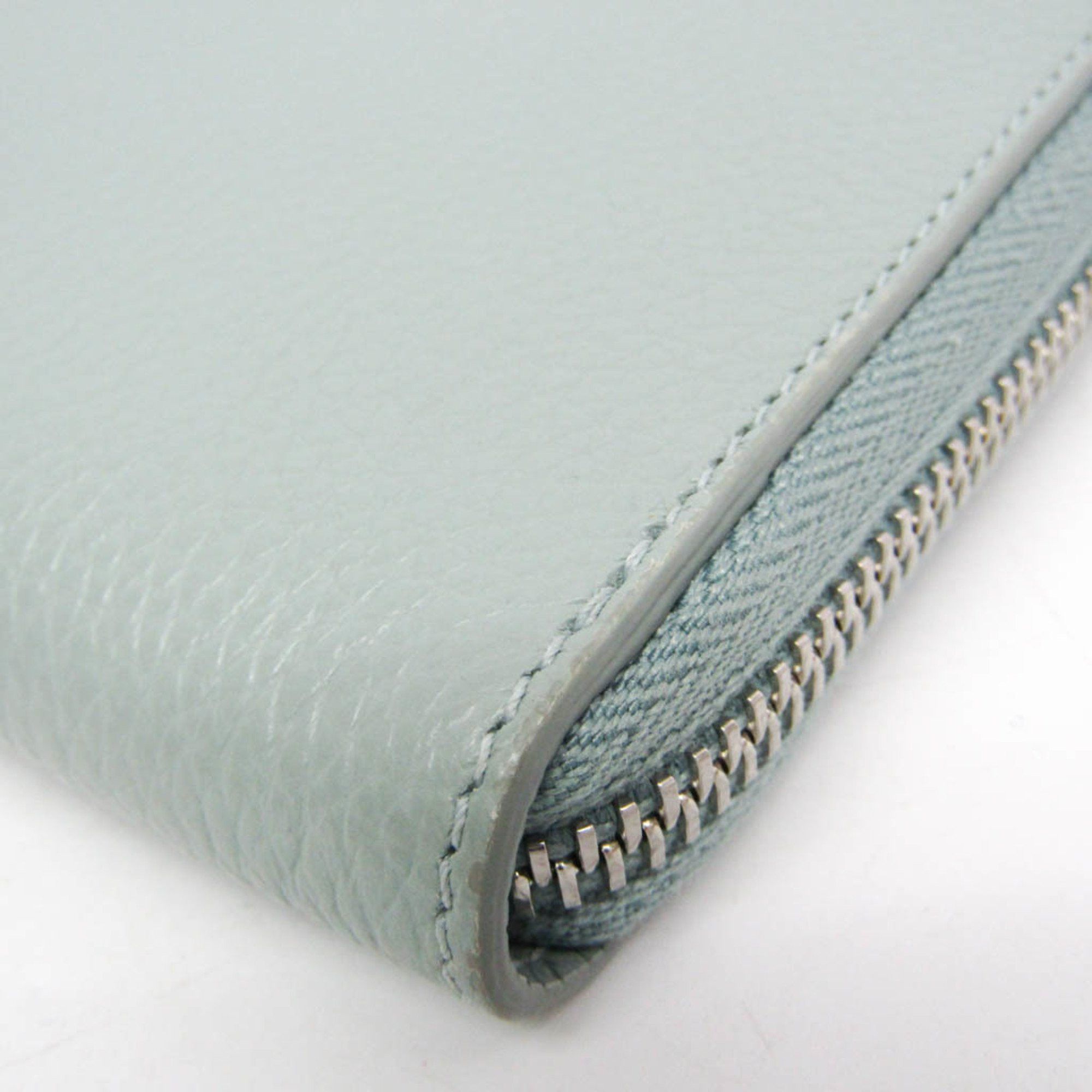 Salvatore Ferragamo Salvatore Ferragamo Gancini 22 0405 Women's Leather Long Wallet (bi-fold) Light Green Size ONE SIZE - 7 Thumbnail