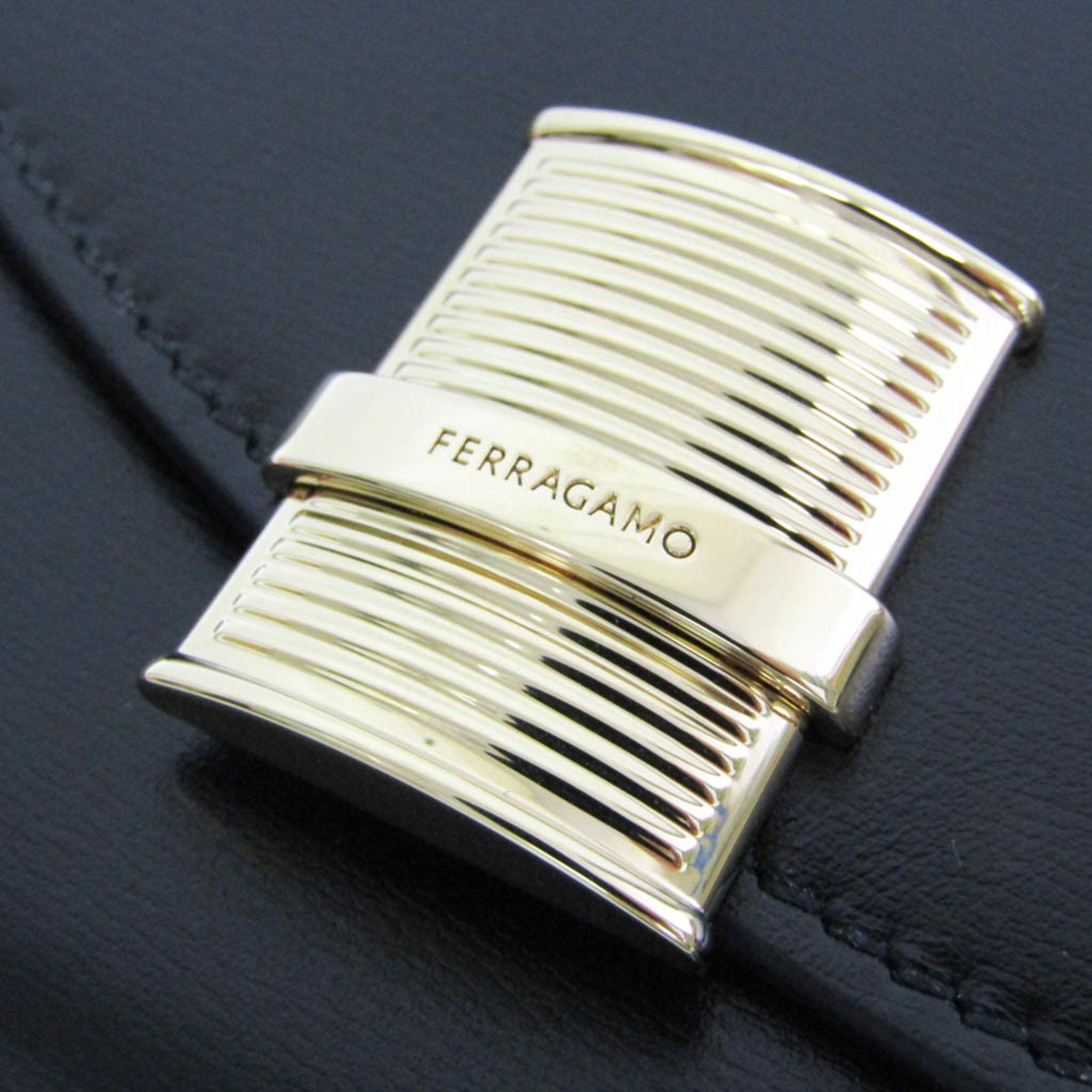 Salvatore Ferragamo Salvatore Ferragamo JL-22 0696 Women,Men Leather Wallet (tri-fold) Black Size ONE SIZE - 9 Thumbnail