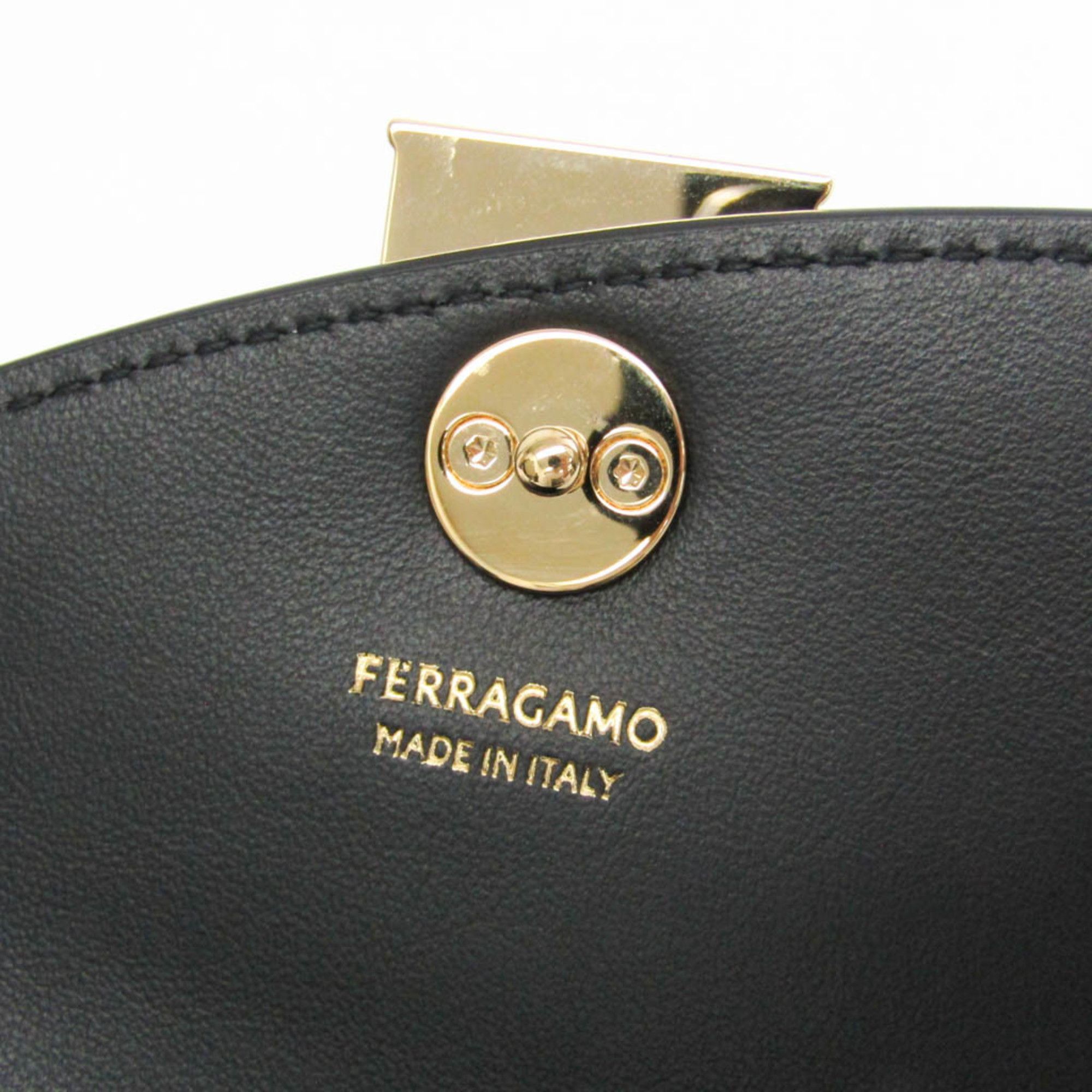 Salvatore Ferragamo Salvatore Ferragamo JL-22 0696 Women,Men Leather Wallet (tri-fold) Black Size ONE SIZE - 11 Thumbnail