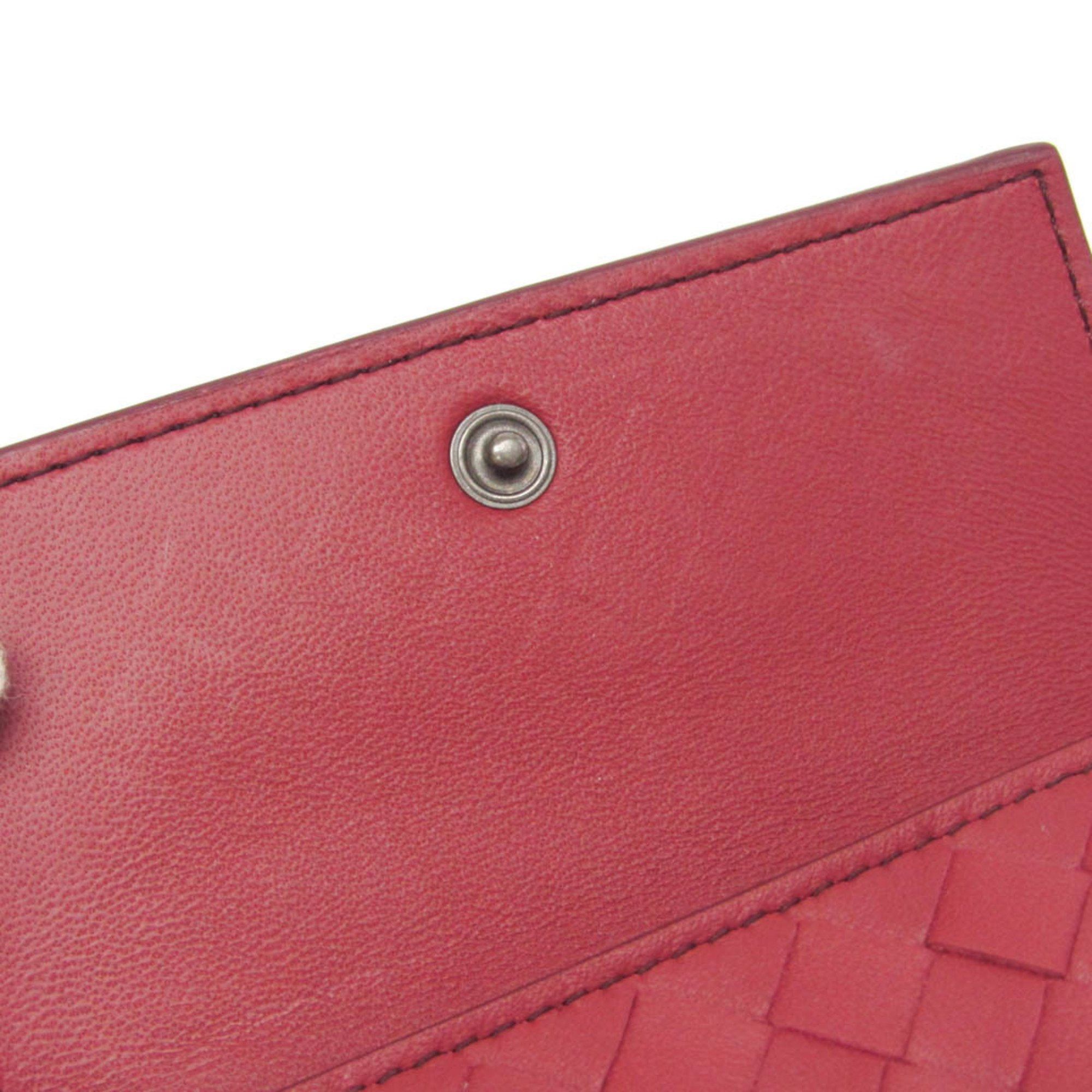 Bottega Veneta Bottega Veneta Intrecciato Compact Wallet Women,Men Leather Wallet (bi-fold) Red Color Size ONE SIZE - 13 Thumbnail