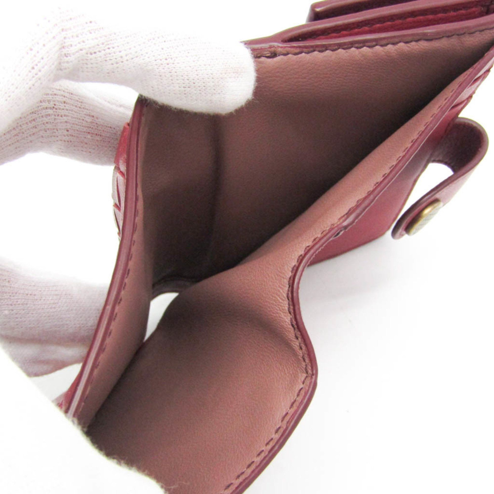 Bottega Veneta Bottega Veneta Intrecciato Compact Wallet Women,Men Leather Wallet (bi-fold) Red Color Size ONE SIZE - 14 Thumbnail