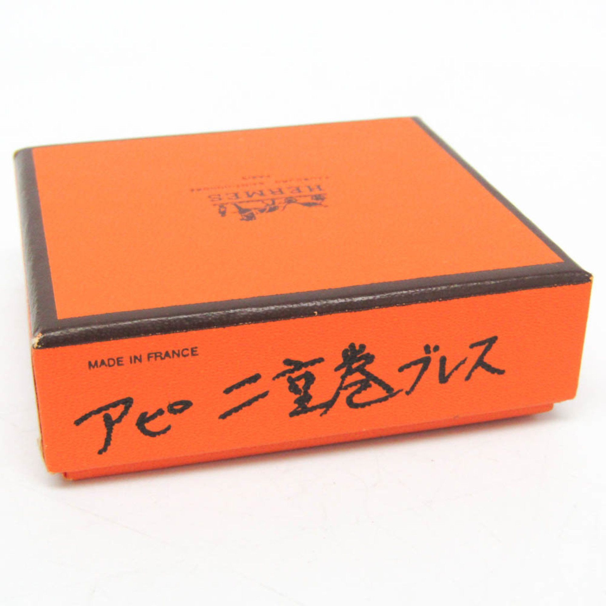 Hermes Hermes Hapi API I 4-strand Bracelet Choker Leather,Metal Bangle Silver,Black Size ONE SIZE - 12 Thumbnail