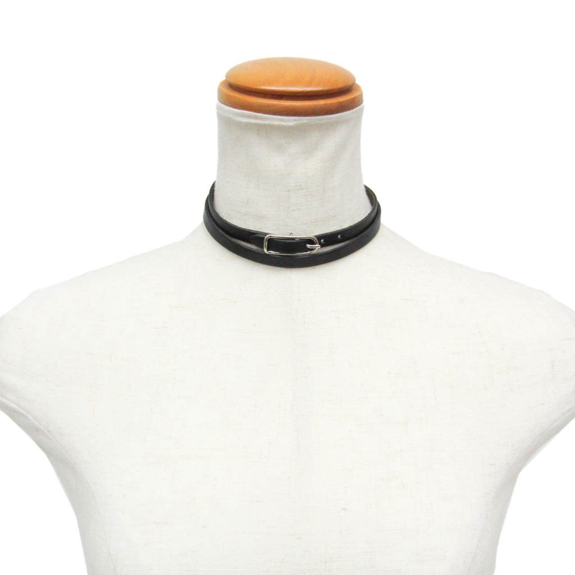 Hermes Hermes Hapi API I 4-strand Bracelet Choker Leather,Metal Bangle Silver,Black Size ONE SIZE - 11 Thumbnail