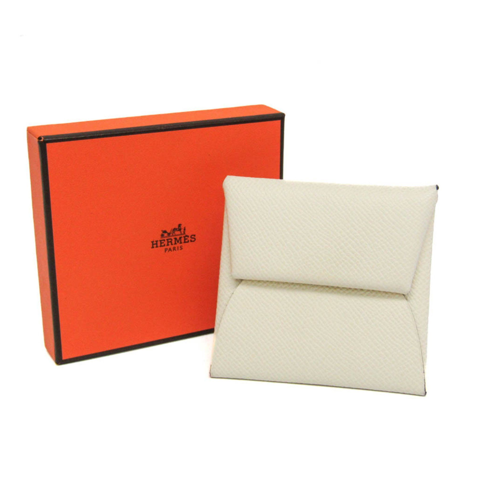 Hermes Hermes Bastia Verso Men,Women Epsom Leather Coin Purse/coin Case Beige,White Size ONE SIZE - 2 Thumbnail