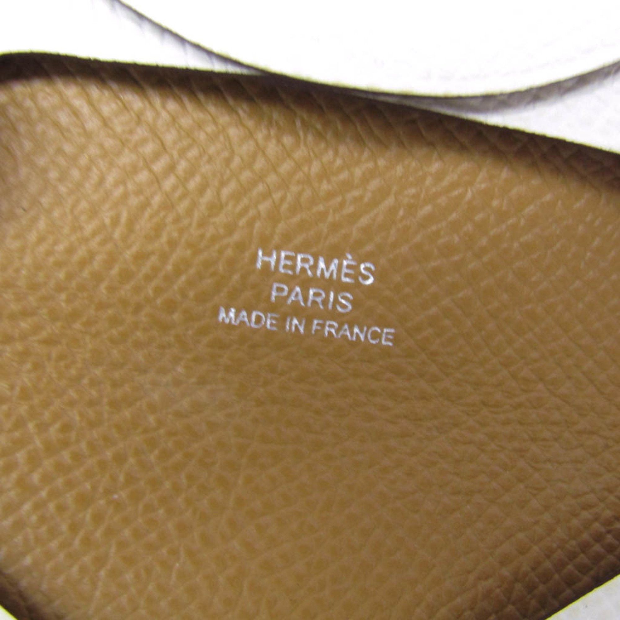 Hermes Hermes Bastia Verso Men,Women Epsom Leather Coin Purse/coin Case Beige,White Size ONE SIZE - 12 Thumbnail