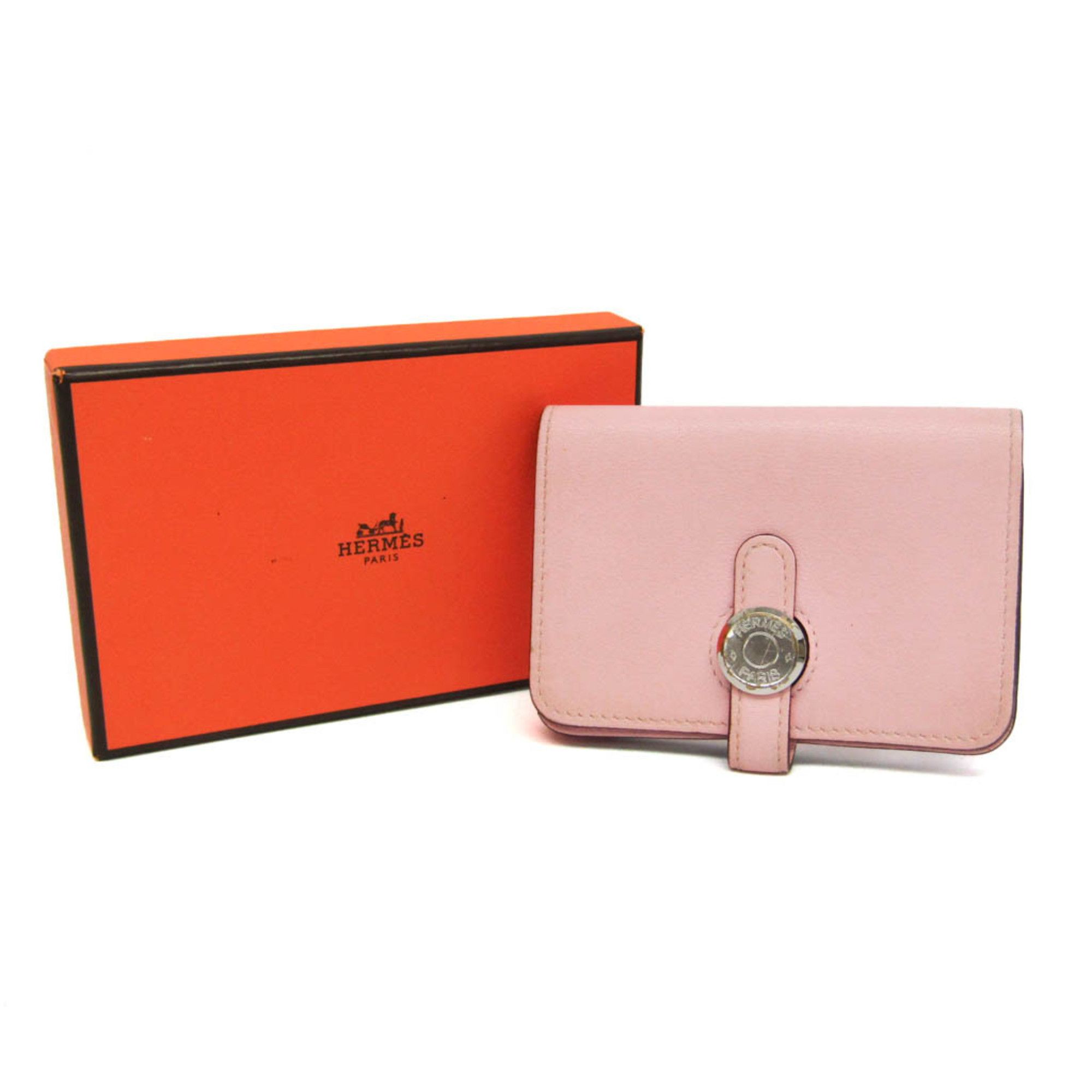 Hermes Hermes Dogon Swift Leather Card Case Pink Size ONE SIZE - 2 Thumbnail