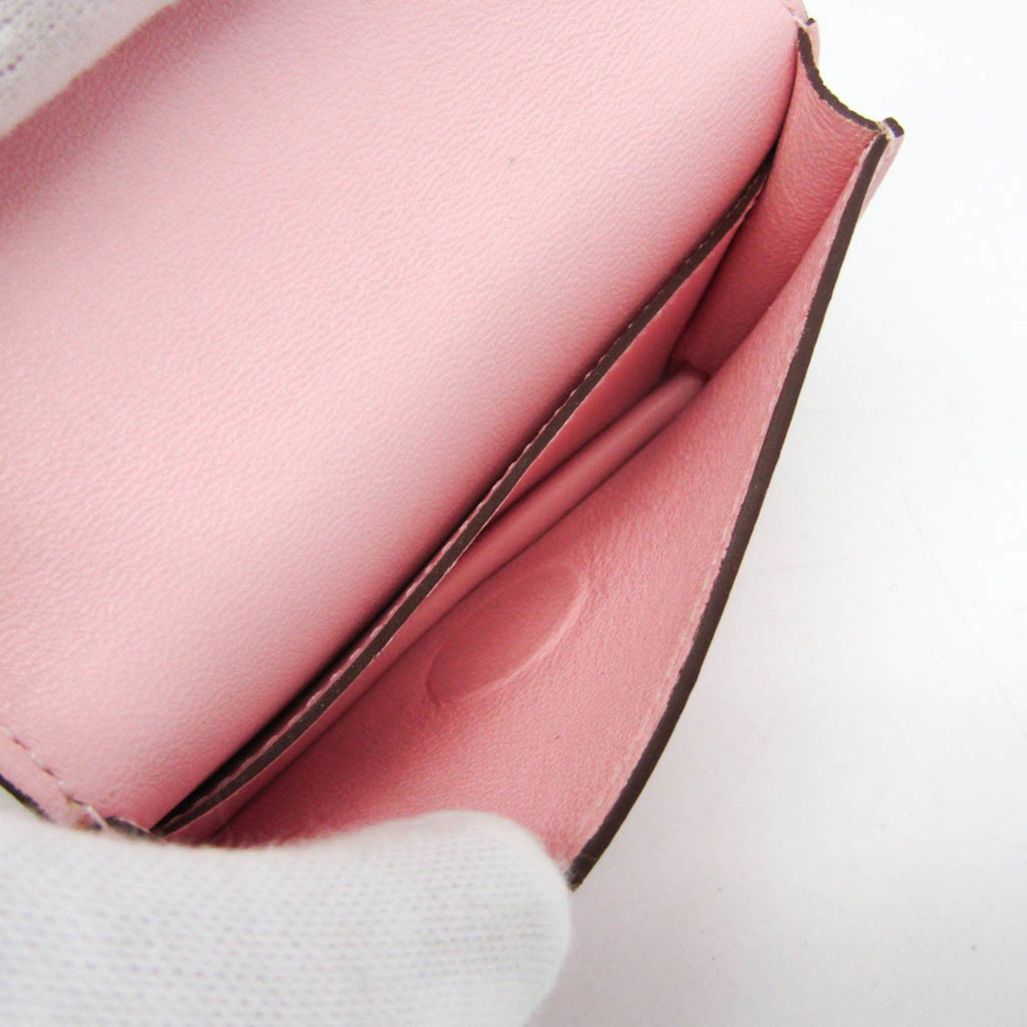 Hermes Hermes Dogon Swift Leather Card Case Pink Size ONE SIZE - 5 Thumbnail
