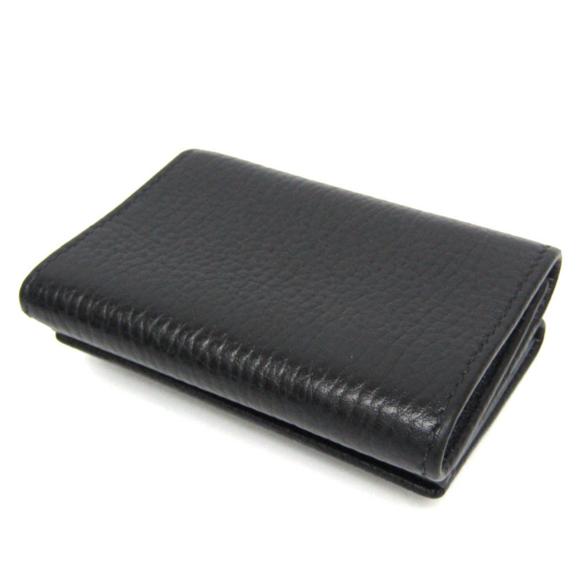 Gucci Gucci Double G 735212 Women,Men Leather Wallet (tri-fold) Black Size ONE SIZE - 3 Thumbnail