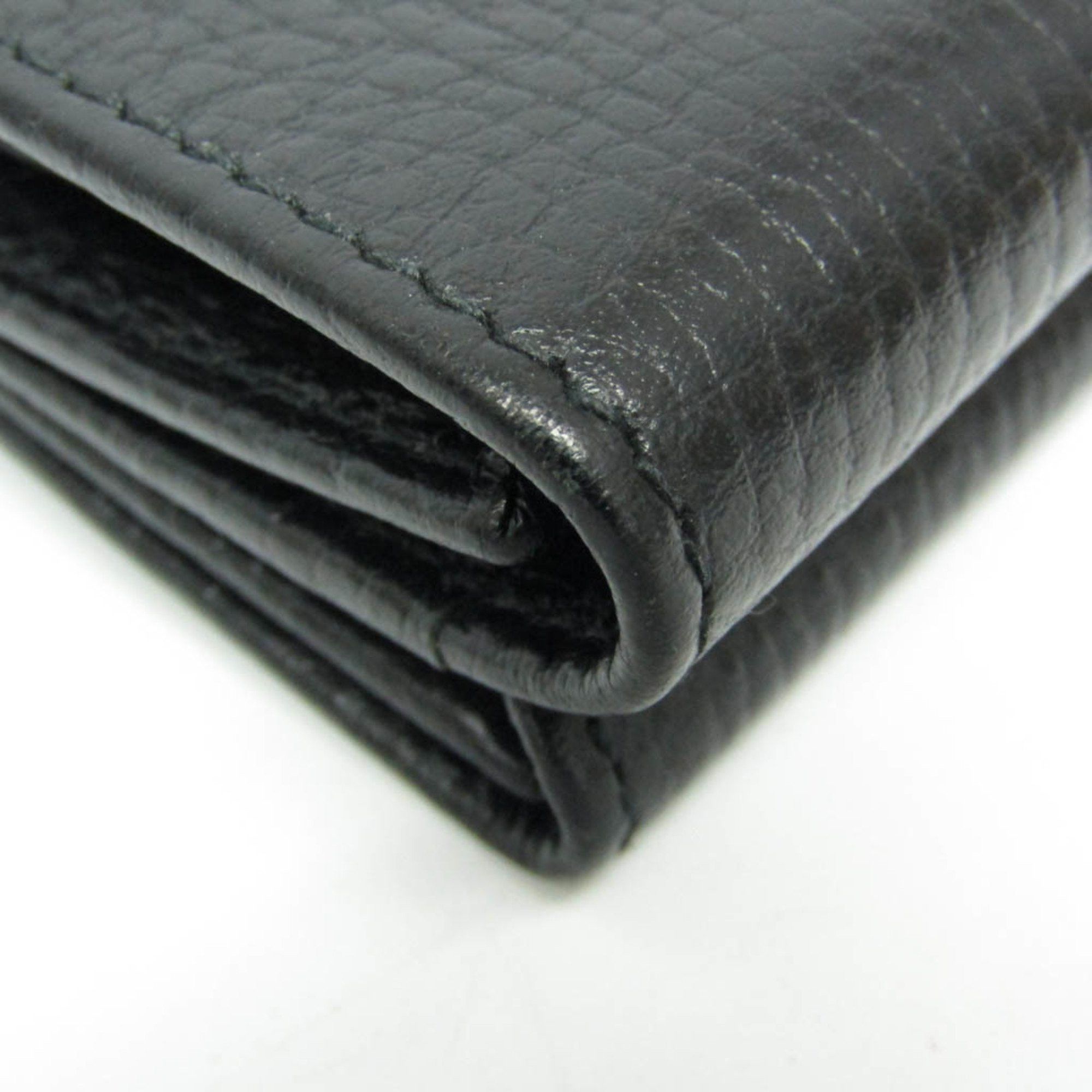 Gucci Gucci Double G 735212 Women,Men Leather Wallet (tri-fold) Black Size ONE SIZE - 8 Thumbnail