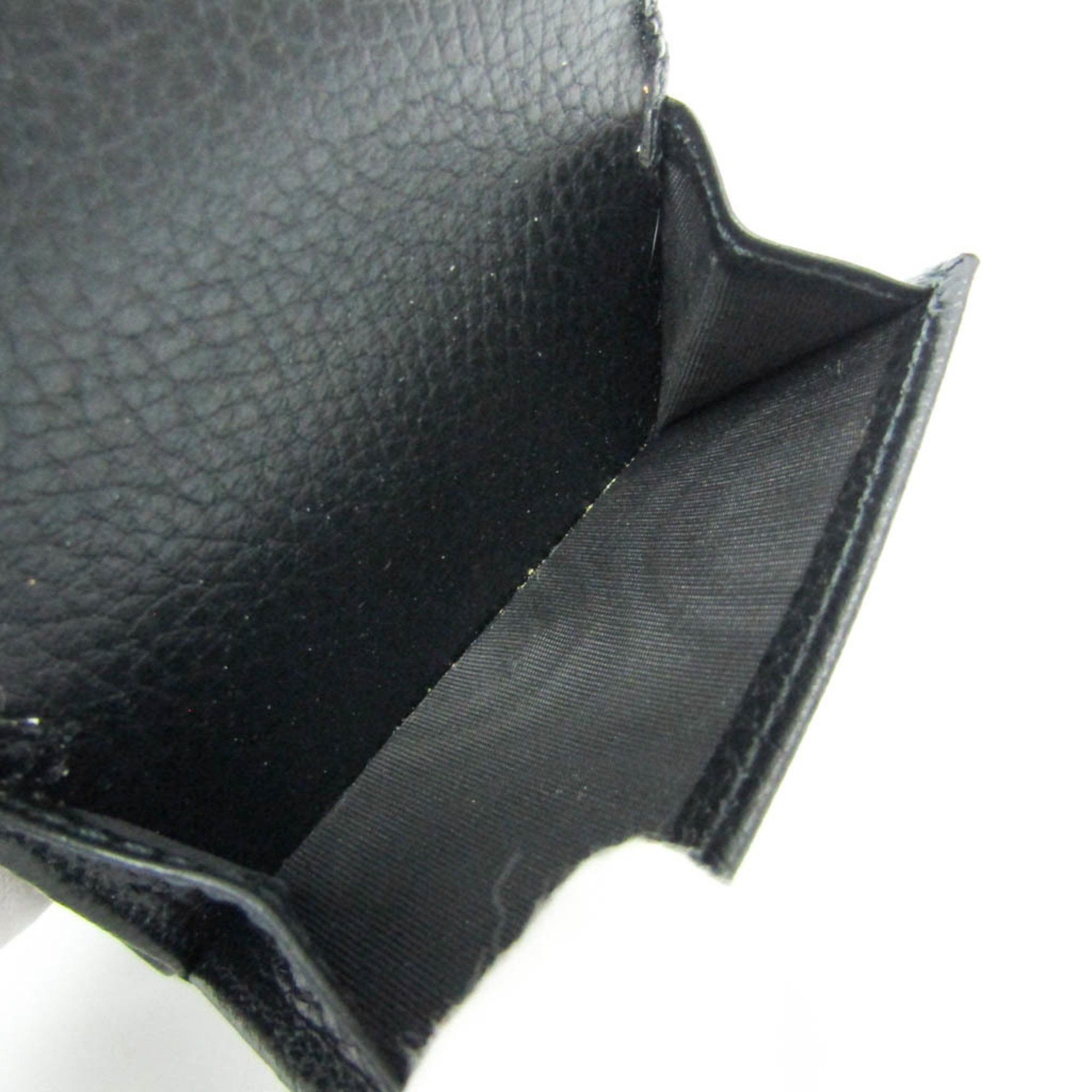 Gucci Gucci Double G 735212 Women,Men Leather Wallet (tri-fold) Black Size ONE SIZE - 5 Thumbnail
