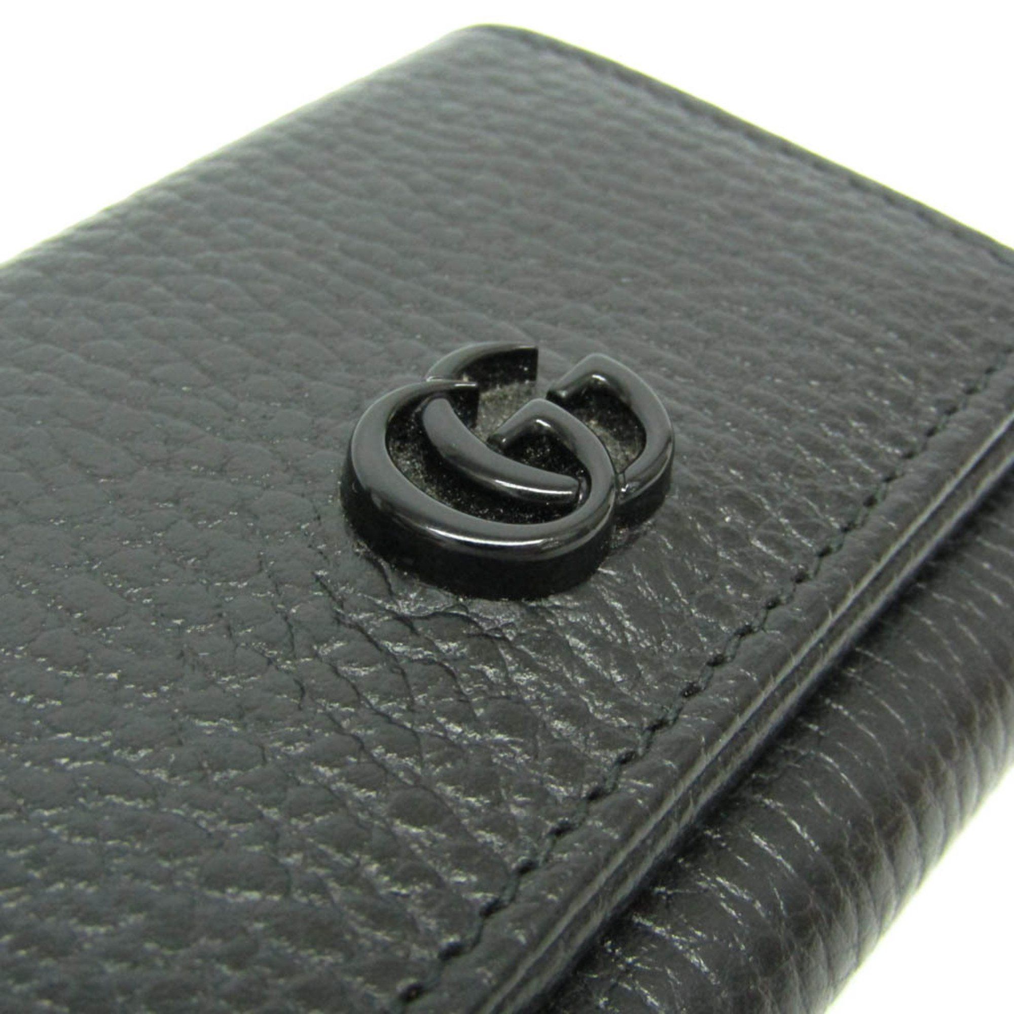 Gucci Gucci Double G 735212 Women,Men Leather Wallet (tri-fold) Black Size ONE SIZE - 10 Thumbnail
