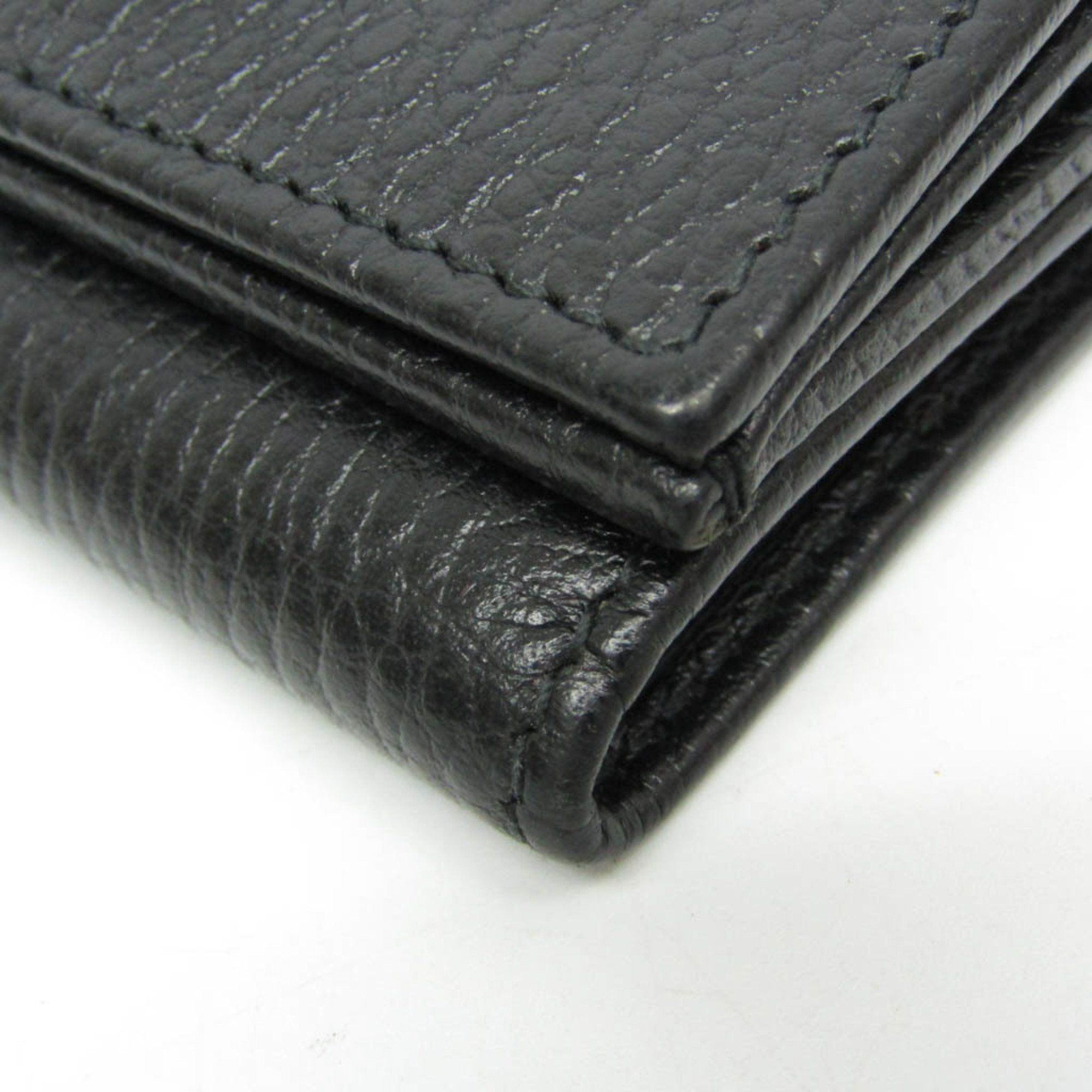 Gucci Gucci Double G 735212 Women,Men Leather Wallet (tri-fold) Black Size ONE SIZE - 7 Thumbnail