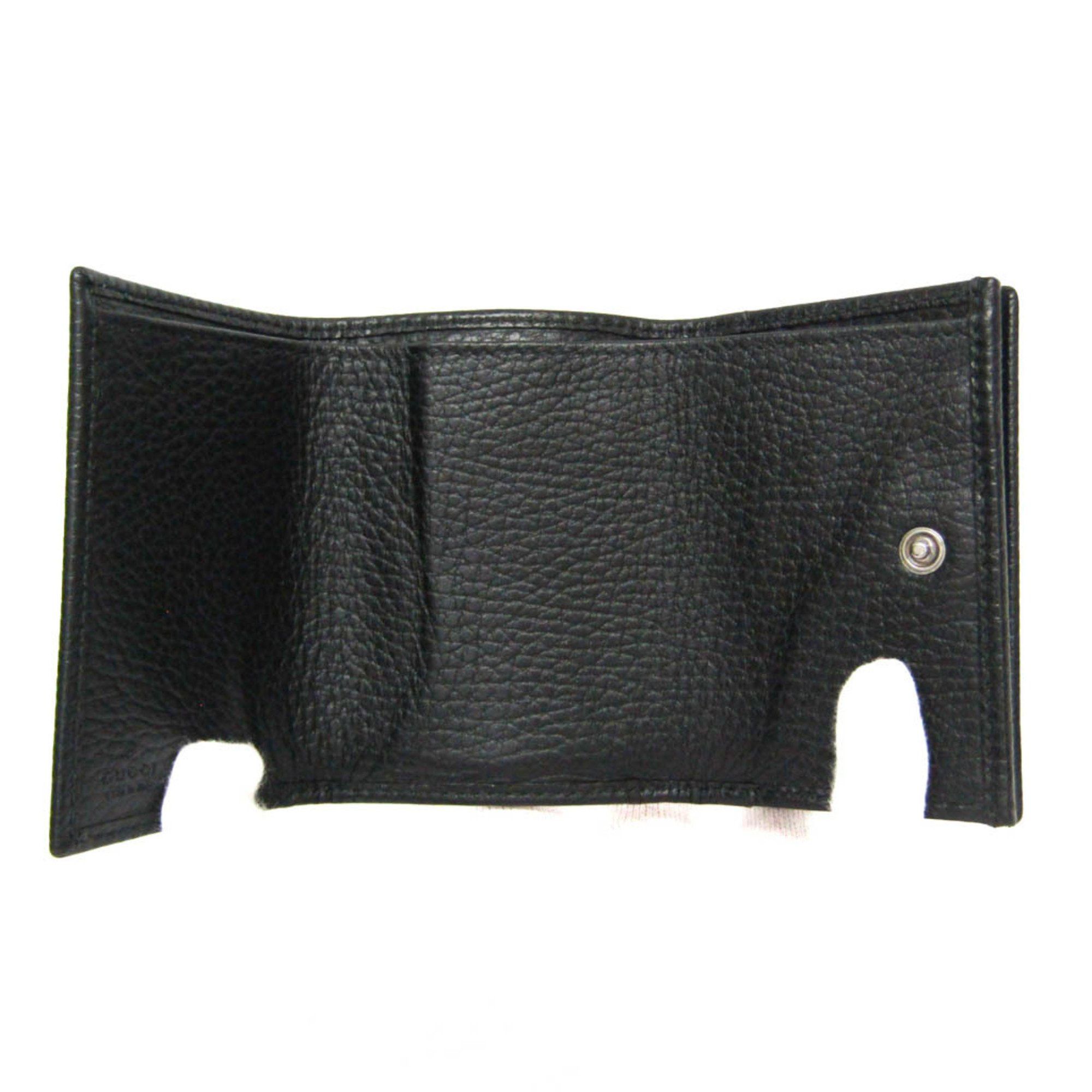 Gucci Gucci Double G 735212 Women,Men Leather Wallet (tri-fold) Black Size ONE SIZE - 4 Thumbnail