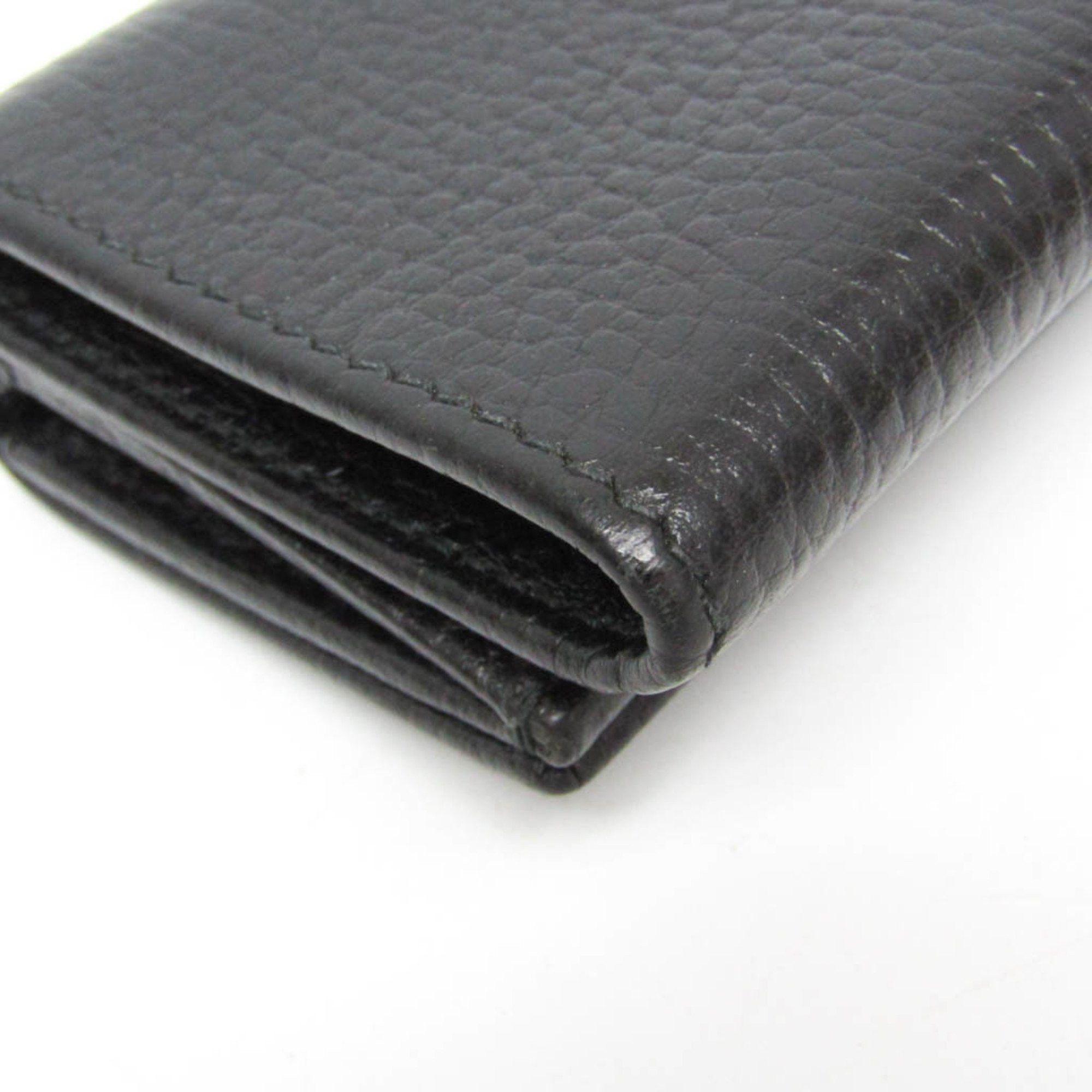 Gucci Gucci Double G 735212 Women,Men Leather Wallet (tri-fold) Black Size ONE SIZE - 6 Thumbnail