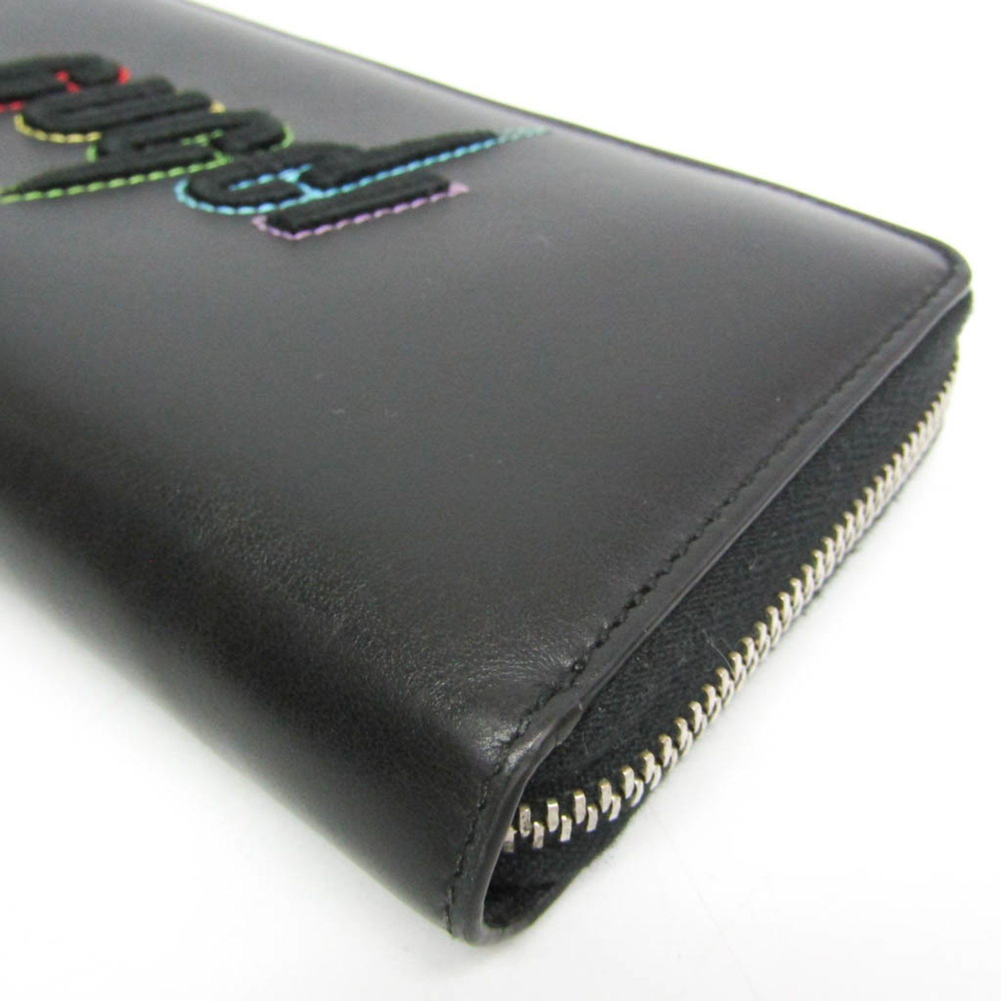 Gucci Gucci Blade Embroidery 597677 Men,Women Leather Long Wallet (bi-fold) Black Size ONE SIZE - 8 Thumbnail