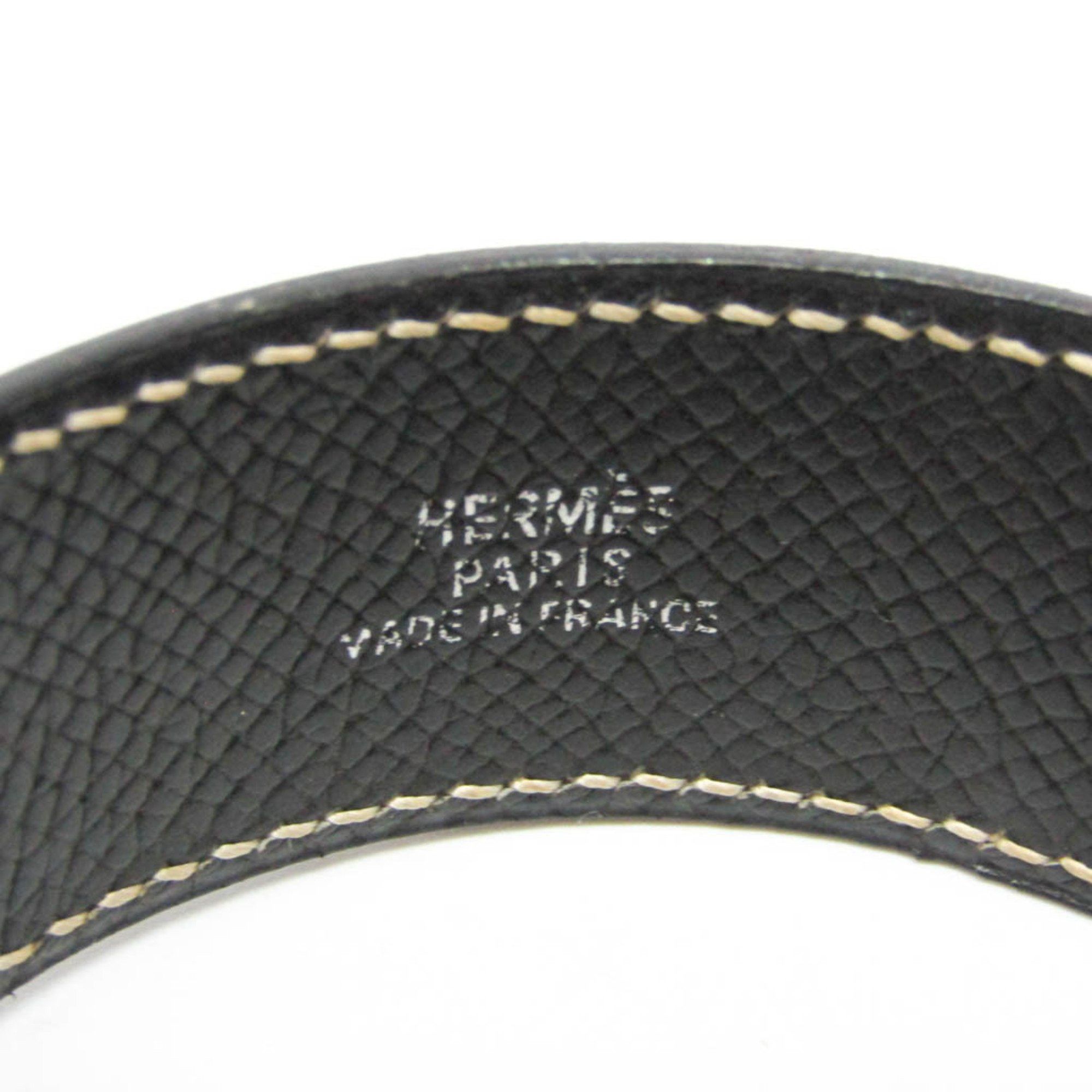 Hermes Hermes Nabab Leather Bangle Black Size ONE SIZE - 10 Thumbnail