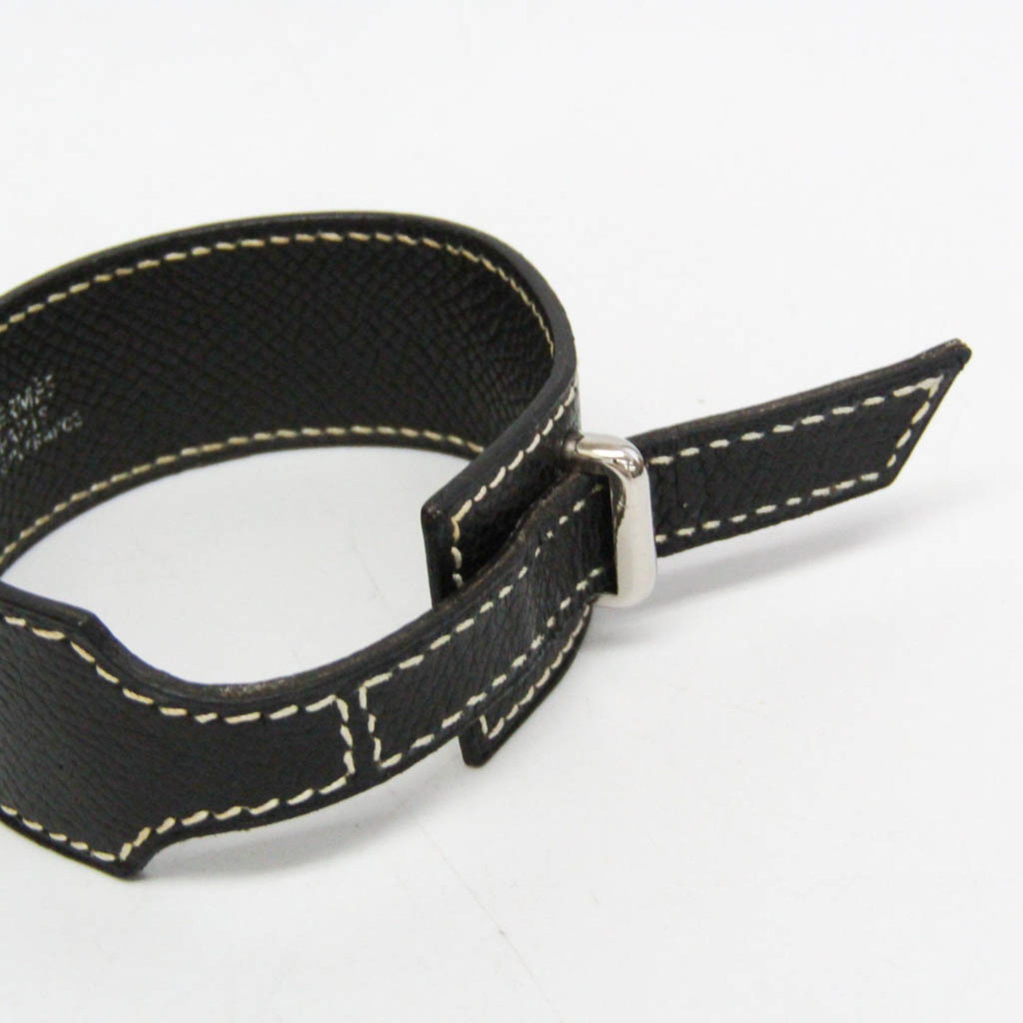 Hermes Hermes Nabab Leather Bangle Black Size ONE SIZE - 4 Thumbnail