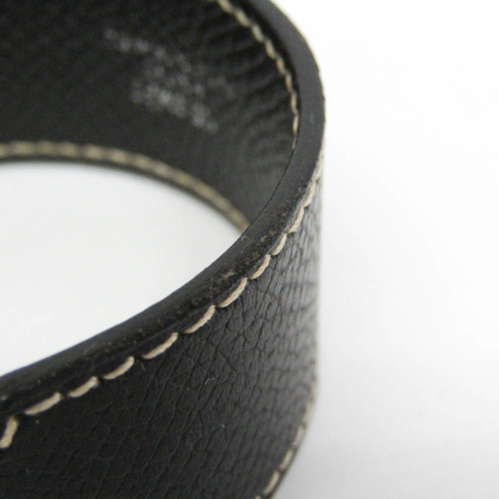 Hermes Hermes Nabab Leather Bangle Black Size ONE SIZE - 7 Thumbnail
