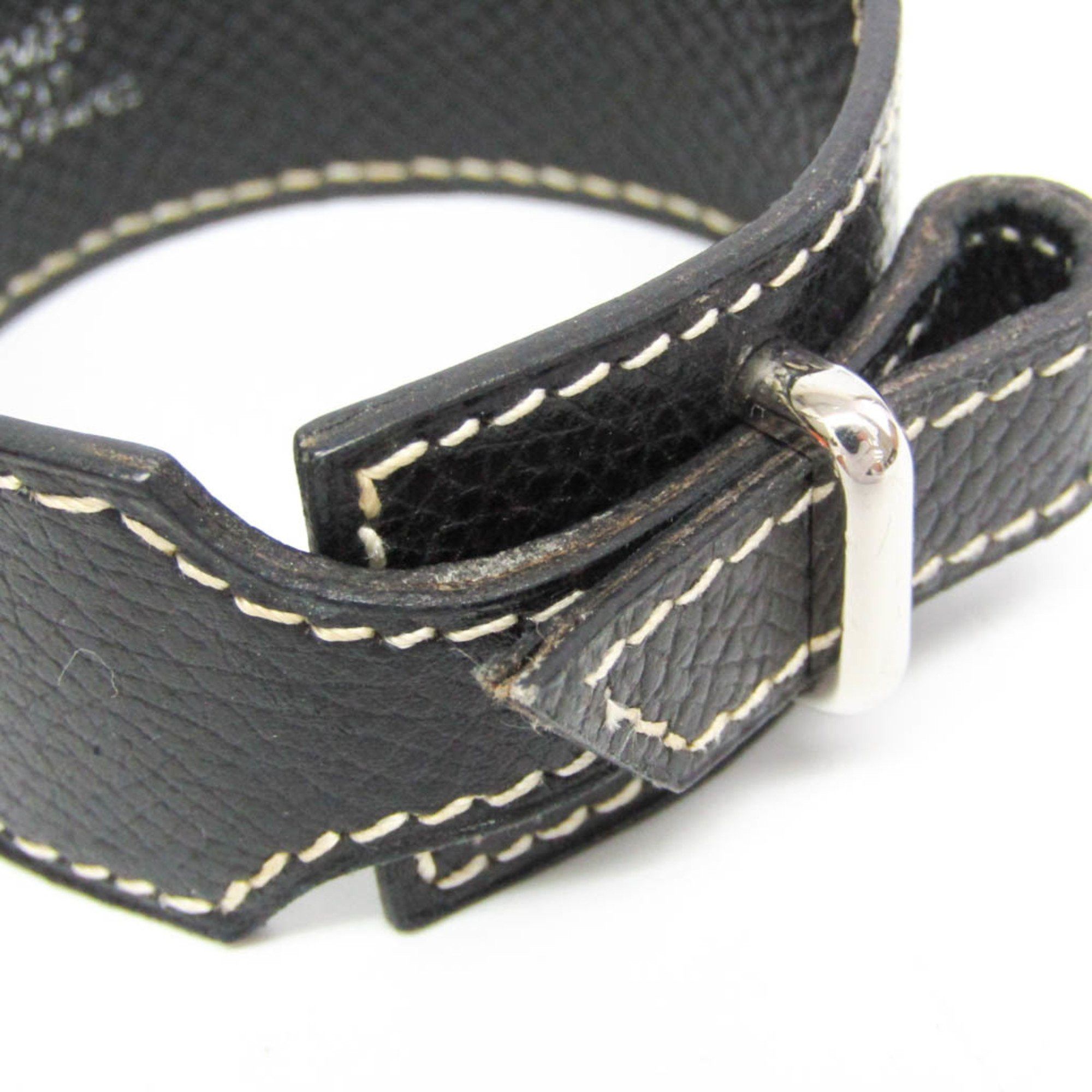 Hermes Hermes Nabab Leather Bangle Black Size ONE SIZE - 5 Thumbnail