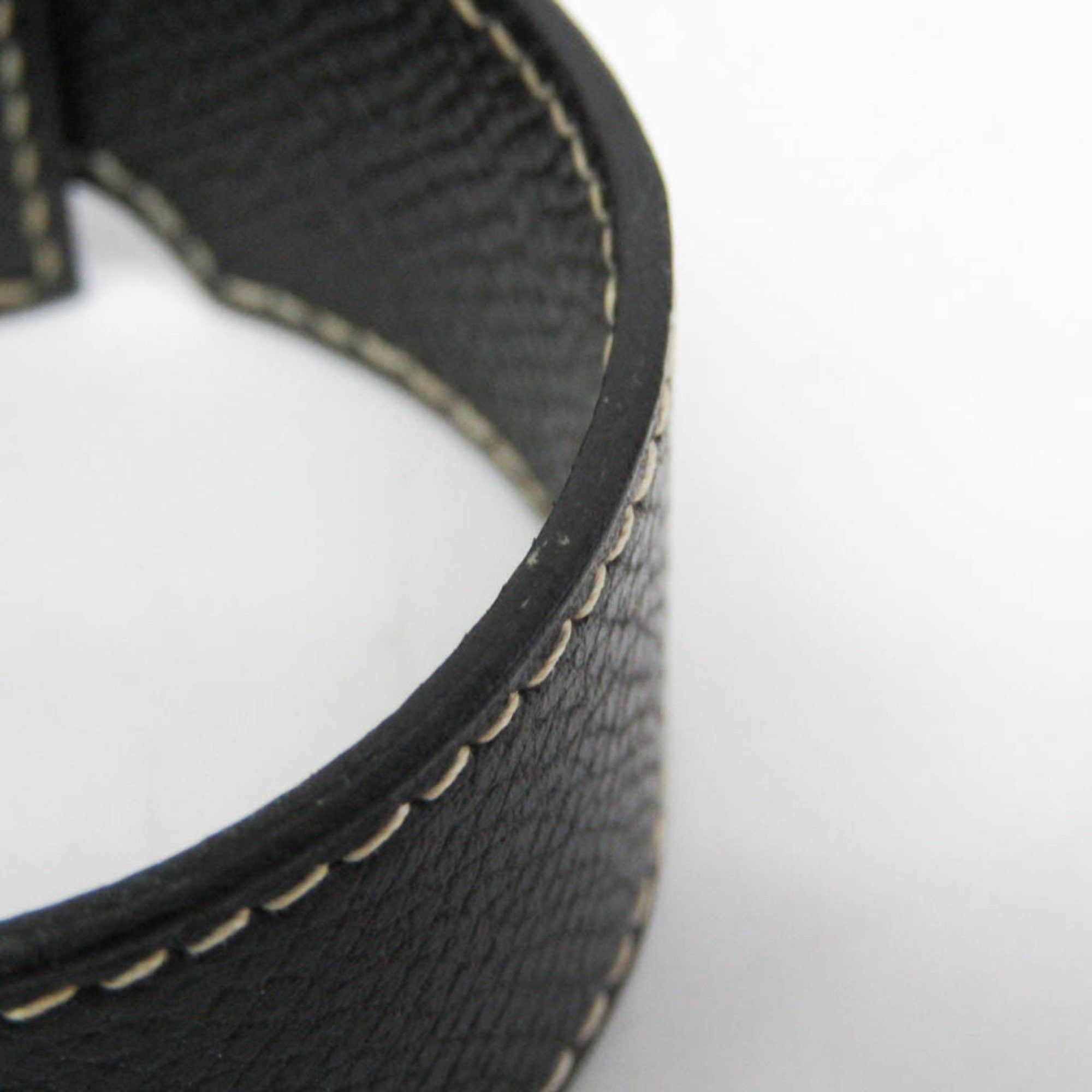 Hermes Hermes Nabab Leather Bangle Black Size ONE SIZE - 8 Thumbnail