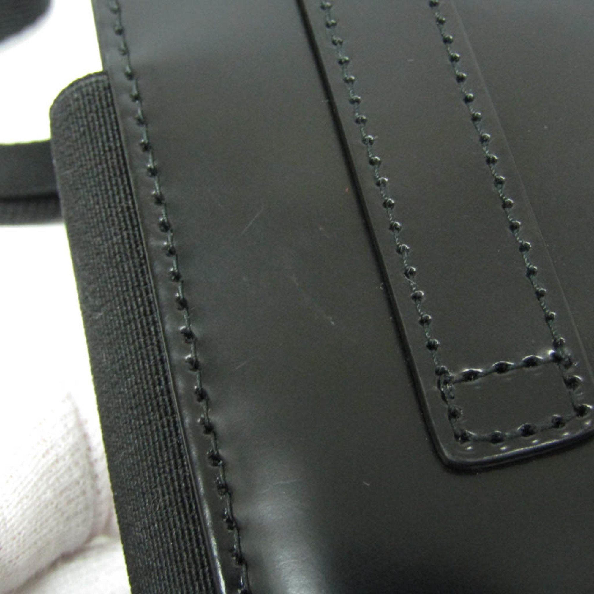 Prada Prada Triangle Logo Phone Pouch Men,Women Leather Pouch Black Size ONE SIZE - 9 Thumbnail