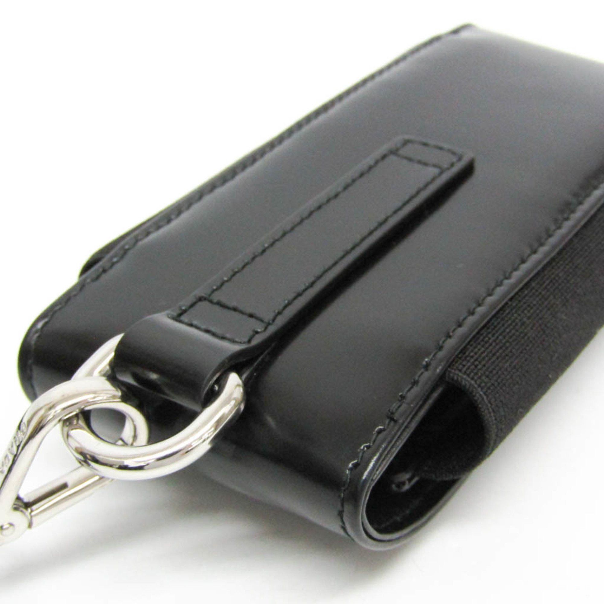 Prada Prada Triangle Logo Phone Pouch Men,Women Leather Pouch Black Size ONE SIZE - 7 Thumbnail