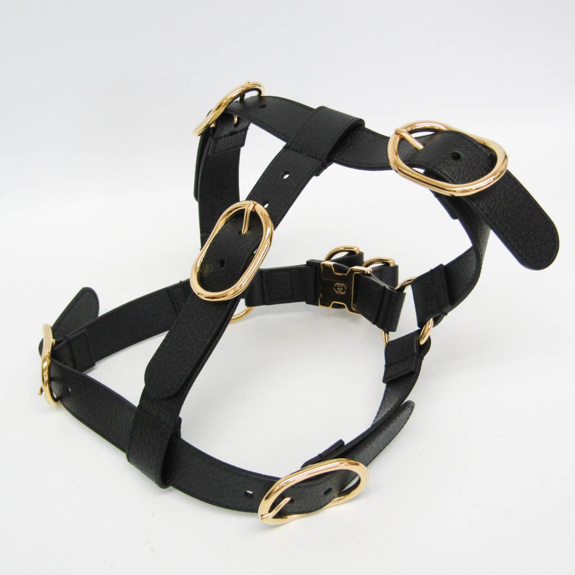 Gucci Gucci Interlocking G Pet Harness Large Size 695253 Dog Harness Leather Black Size ONE SIZE - 4 Thumbnail