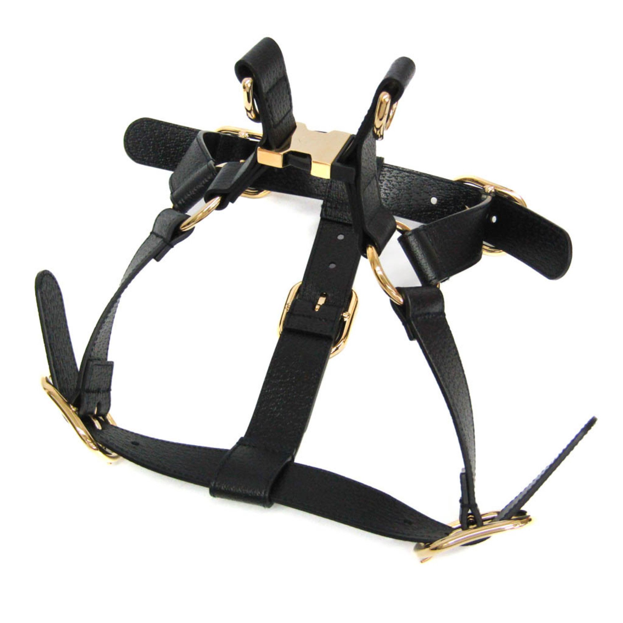 Gucci Gucci Interlocking G Pet Harness Large Size 695253 Dog Harness Leather Black Size ONE SIZE - 3 Thumbnail