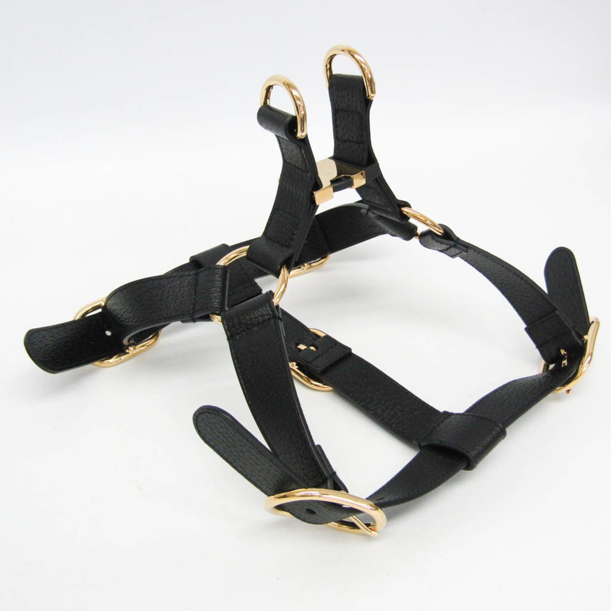 Gucci Gucci Interlocking G Pet Harness Large Size 695253 Dog Harness Leather Black Size ONE SIZE - 6 Thumbnail