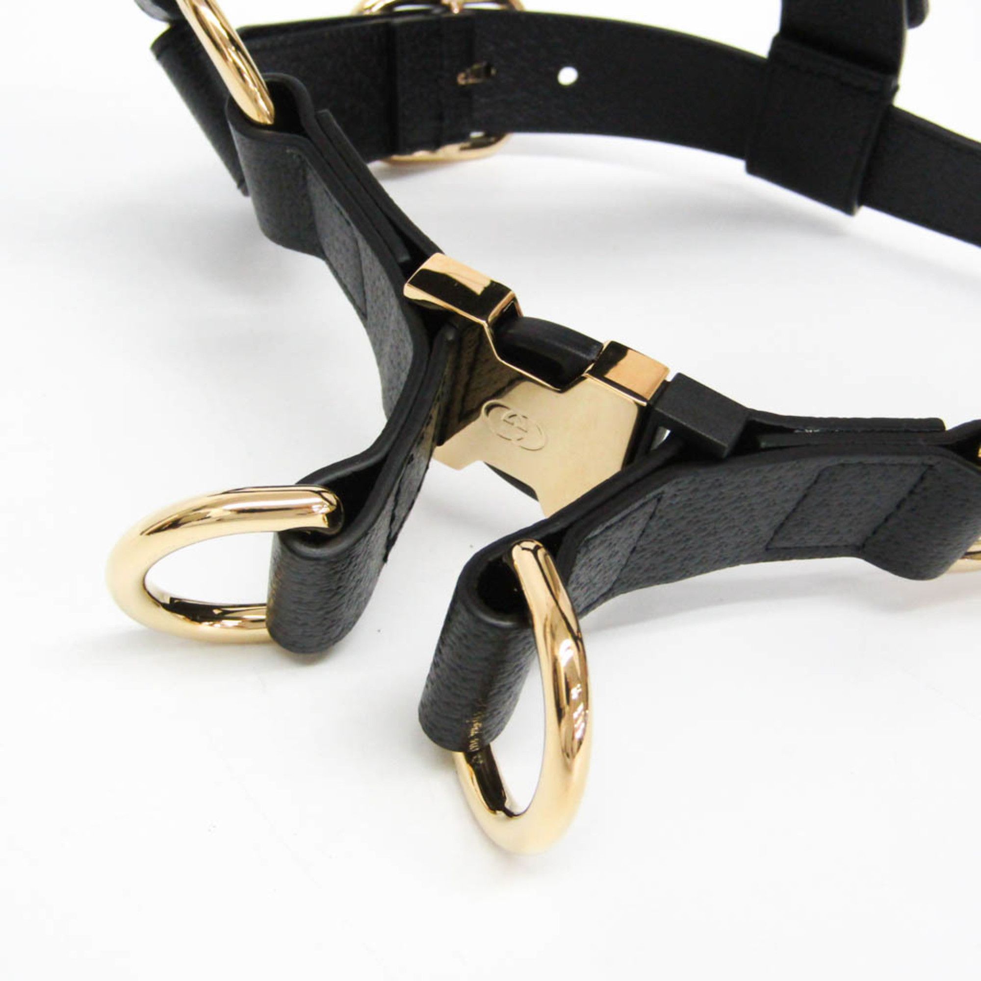 Gucci Gucci Interlocking G Pet Harness Large Size 695253 Dog Harness Leather Black Size ONE SIZE - 5 Thumbnail