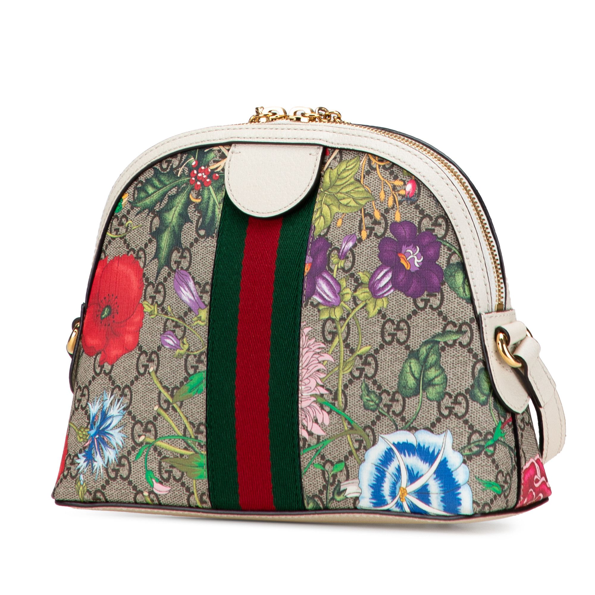 Gucci Gucci Small GG Supreme Web Flora Ophidia Dome Crossbody Size ONE SIZE - 2 Thumbnail
