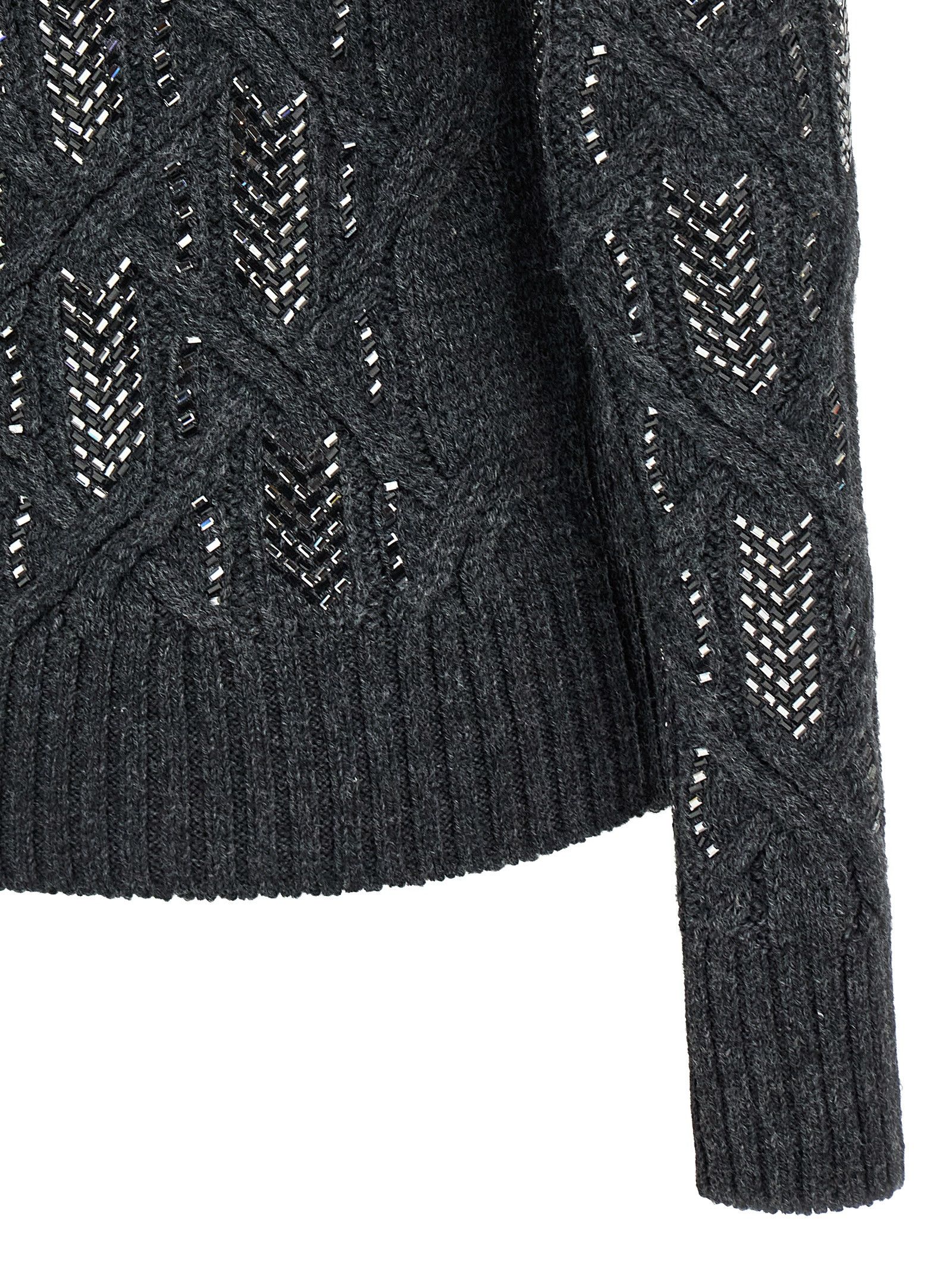 Ermanno Scervino Crystal braid sweater Size M / US 6-8 / IT 42-44 - 4 Thumbnail